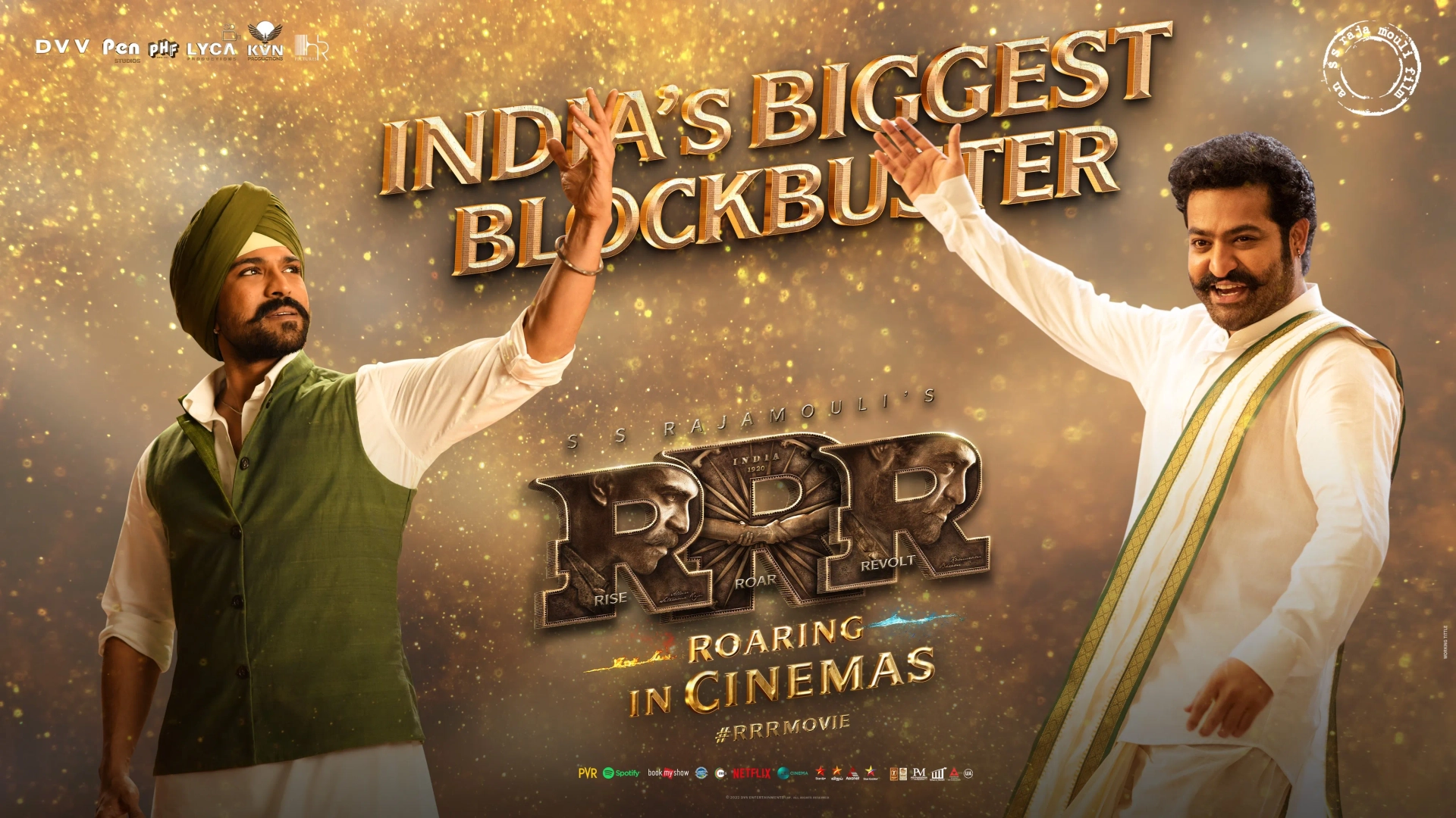 N.T. Rama Rao Jr. and Ram Charan in RRR (2022)