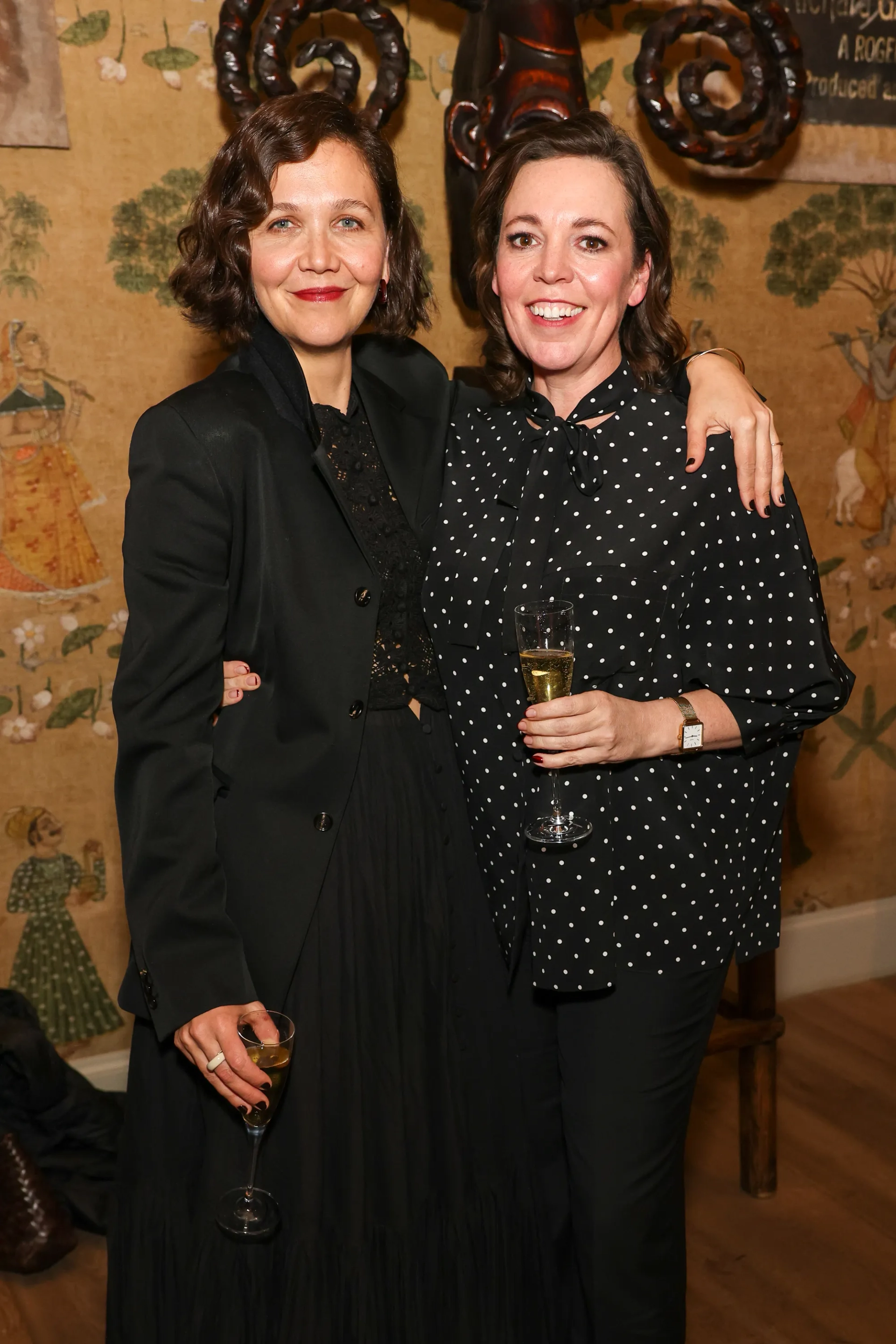 Maggie Gyllenhaal and Olivia Colman at an event for The Lost Daughter (2021)