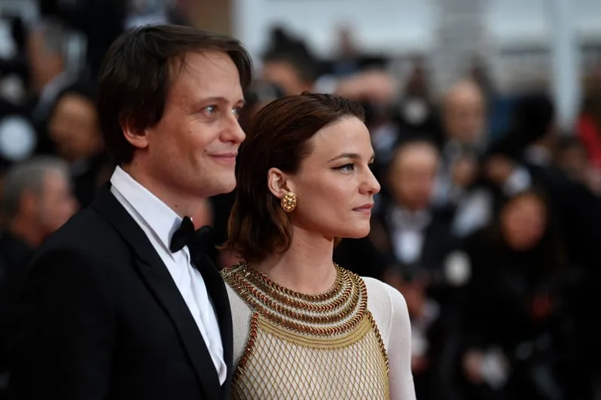 August Diehl and Valerie Pachner at an event for A Hidden Life (2019)