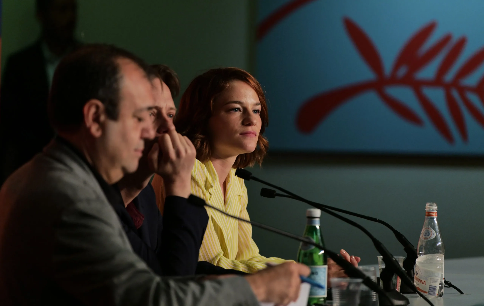 August Diehl and Valerie Pachner at an event for A Hidden Life (2019)