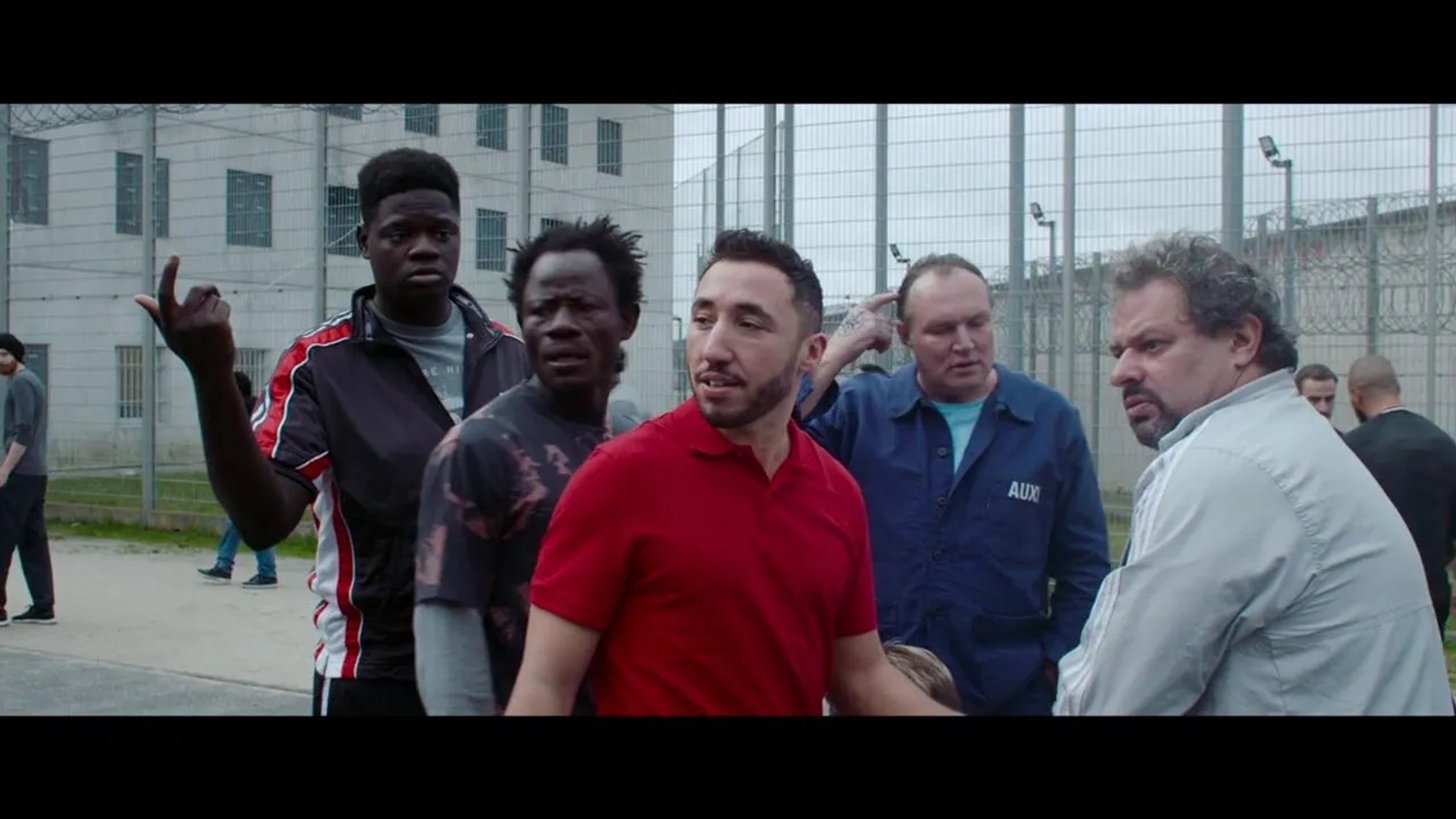 Aleksandr Medvedev, David Ayala, Sofian Khammes, Lamine Cissokho, and Wabinlé Nabié in The Big Hit (2020)