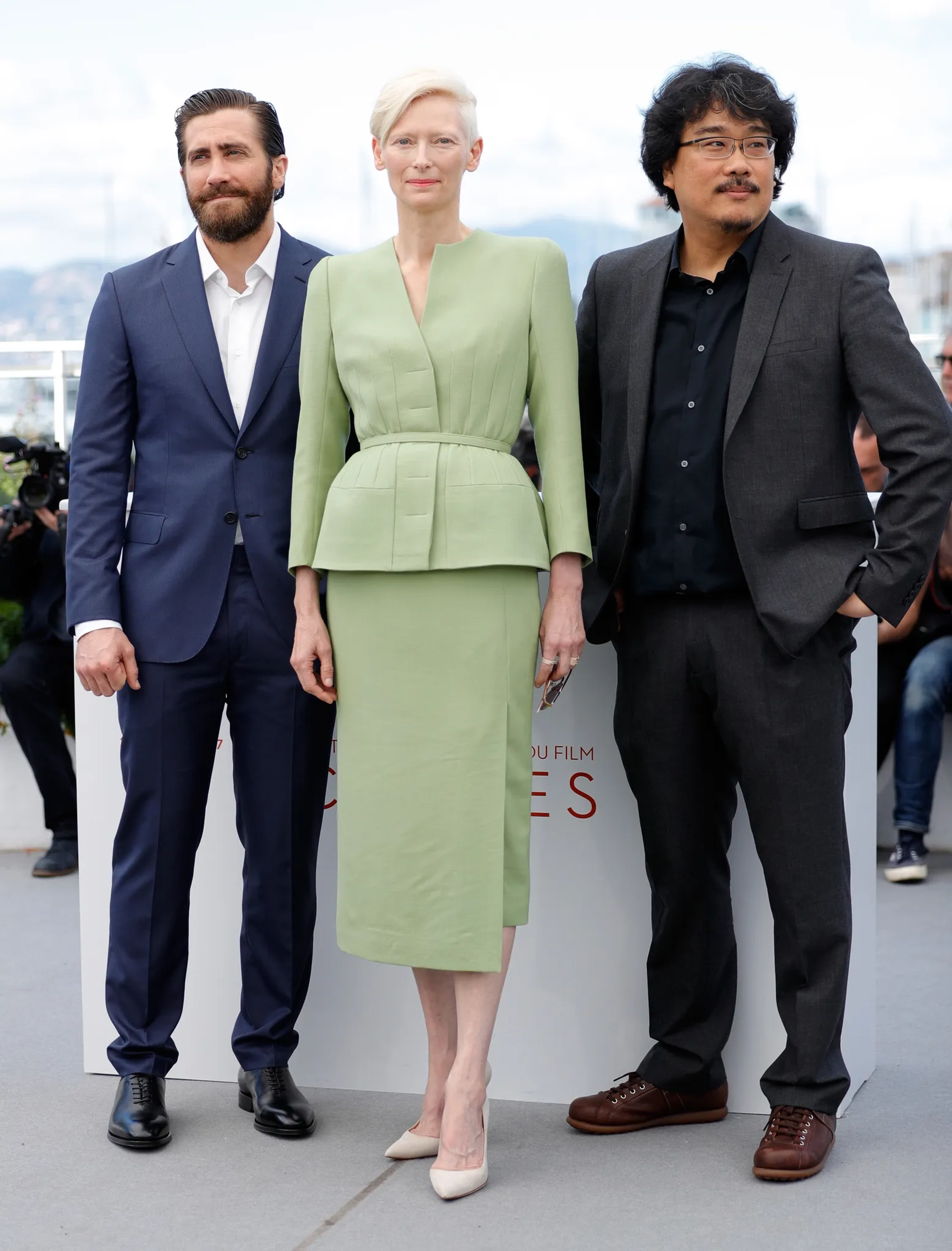 Bong Joon Ho, Jake Gyllenhaal, and Tilda Swinton at an event for Okja (2017)