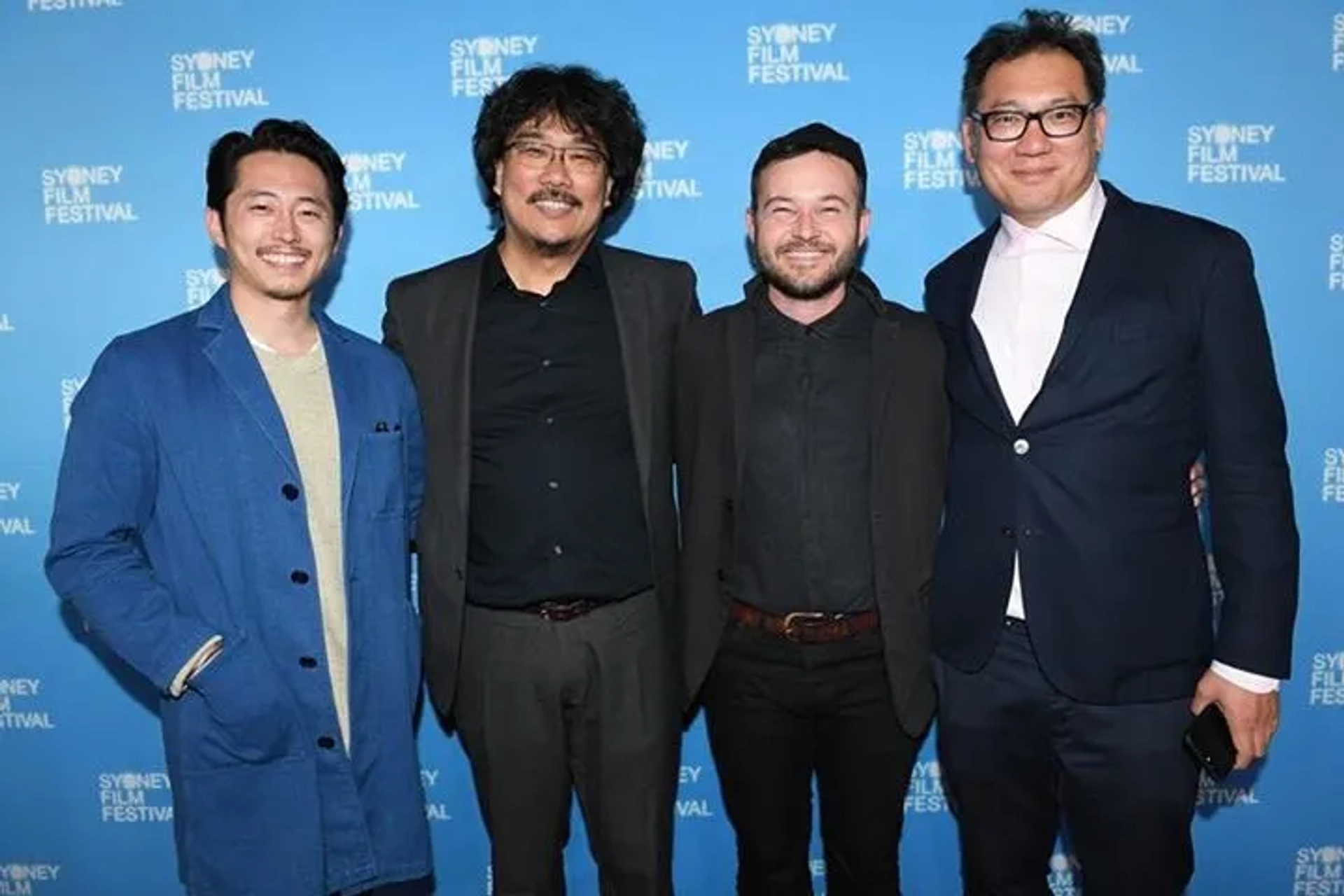 Steven Yeun, Bong Joon Ho, Daniel Henshall, Doho Choi Sydney Film Festival 2017