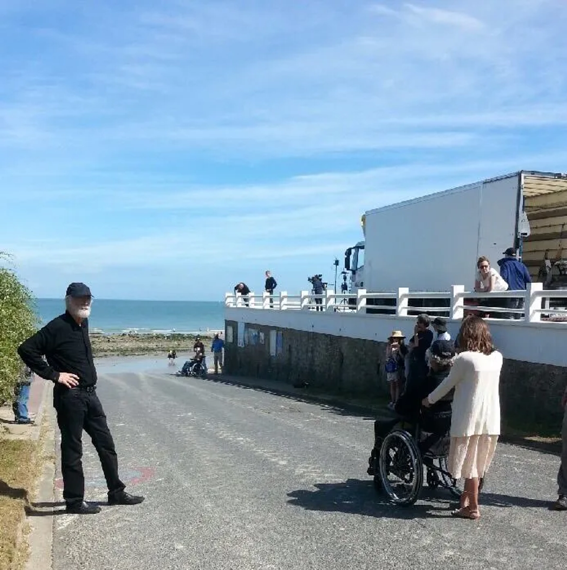 Isabelle Huppert, Jean-Louis Trintignant, and Michael Haneke in Happy End (2017)