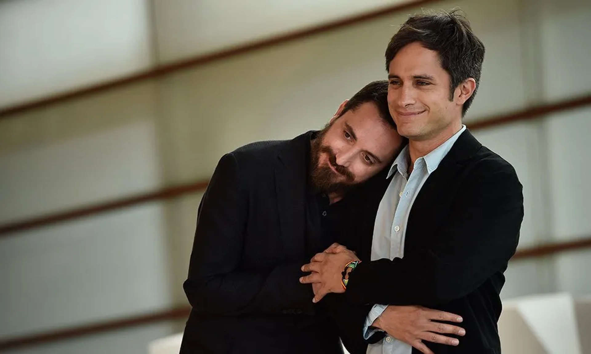 Gael García Bernal and Pablo Larraín at an event for Neruda (2016)