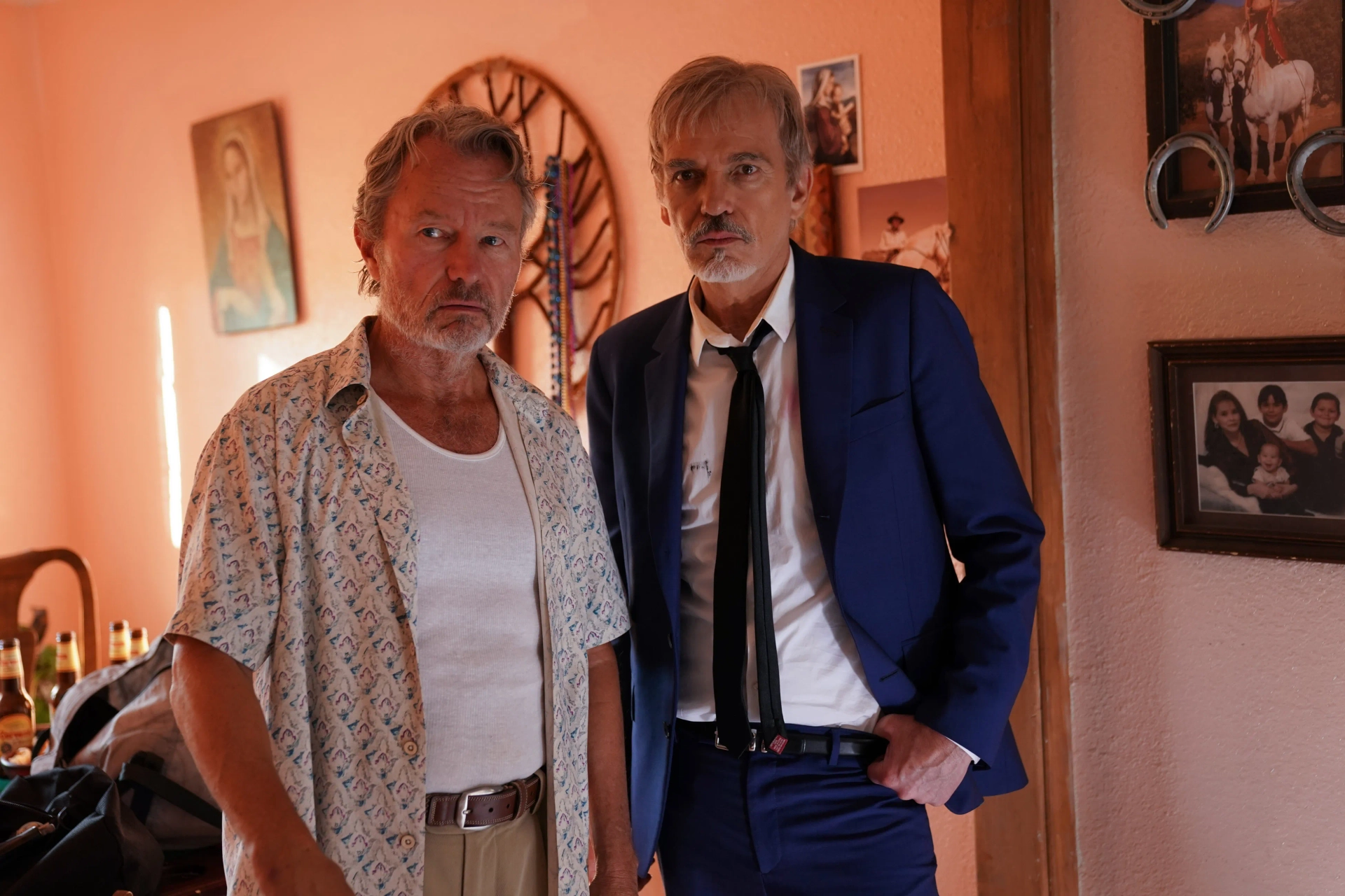 Billy Bob Thornton and John Savage in Goliath (2016)