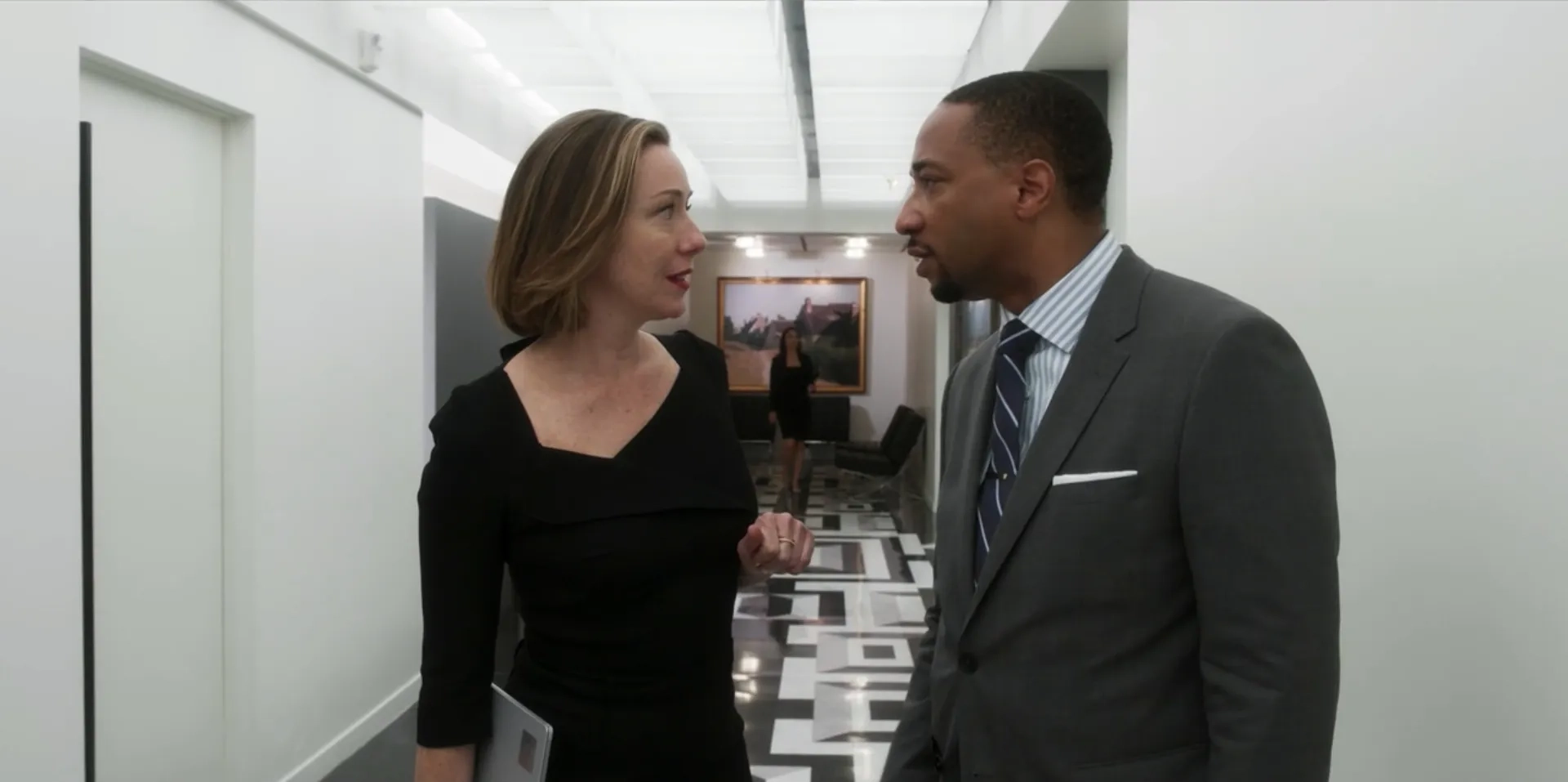 Damon Gupton and Molly Parker in Goliath (2016)