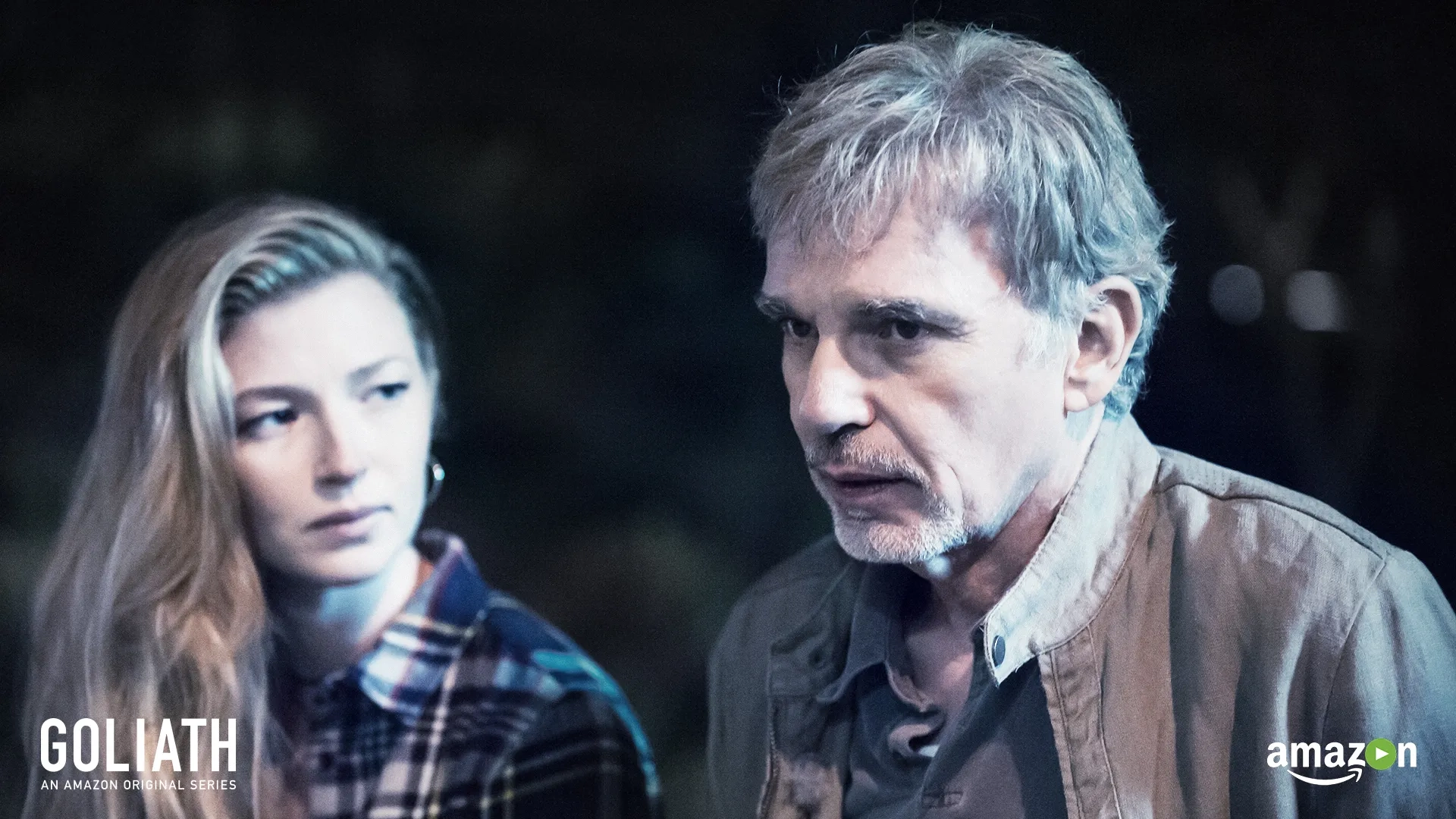 Diana Hopper and Billy Bob Thornton in "Goliath."