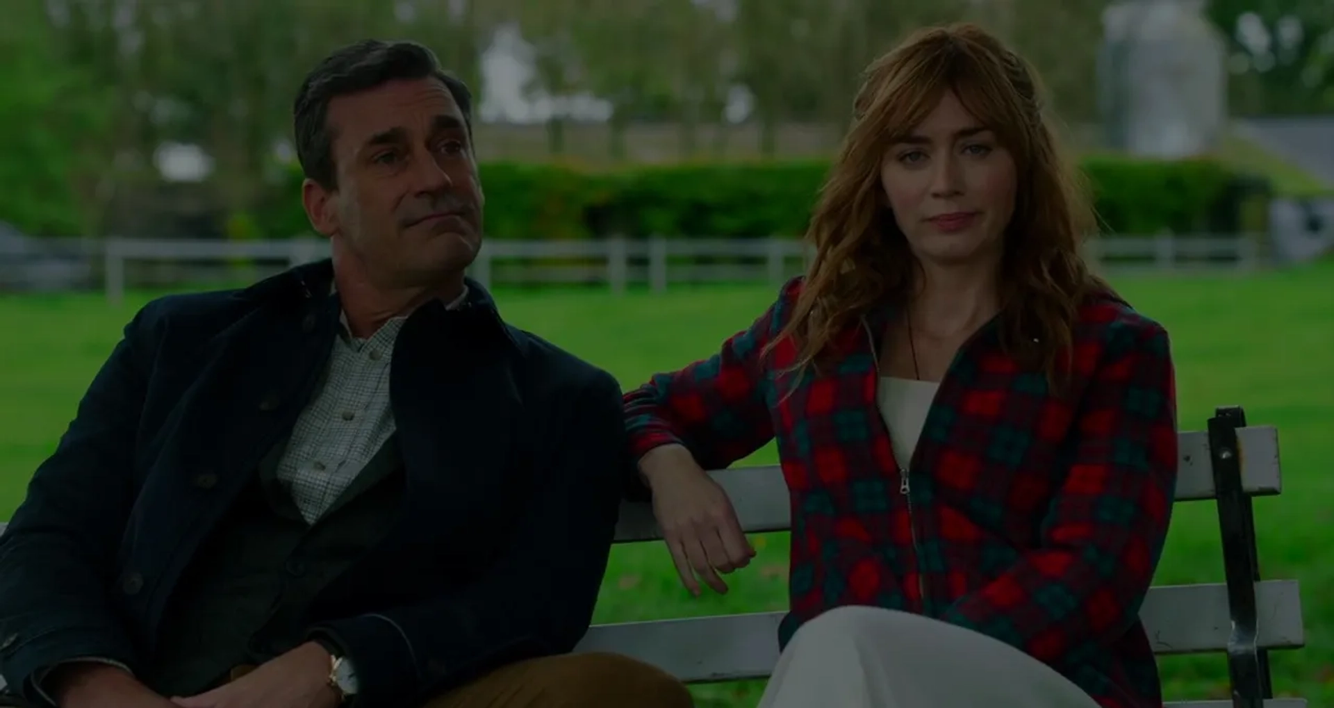 Jon Hamm and Emily Blunt in Wild Mountain Thyme (2020)