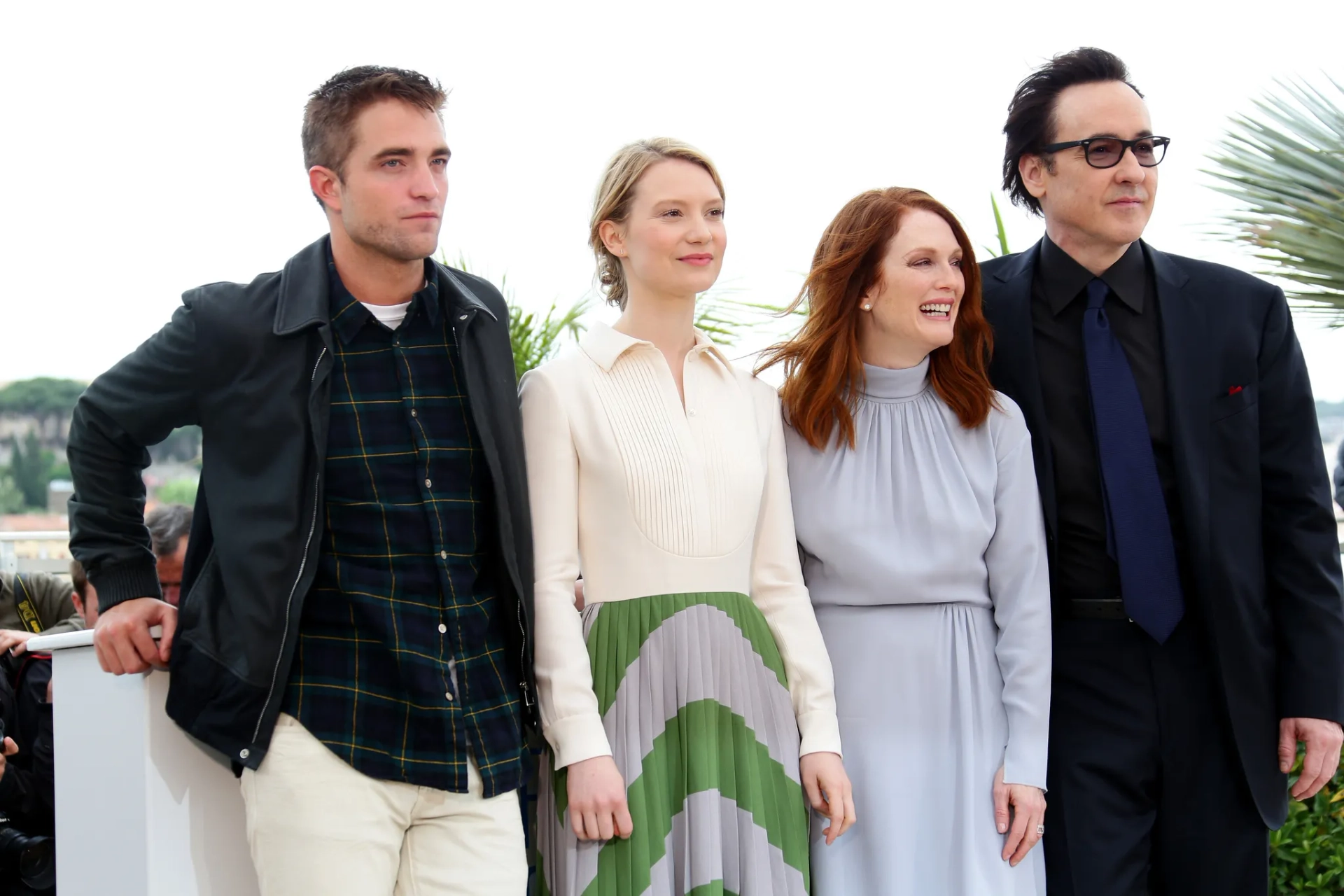 John Cusack, Julianne Moore, Robert Pattinson, and Mia Wasikowska at an event for Maps to the Stars (2014)