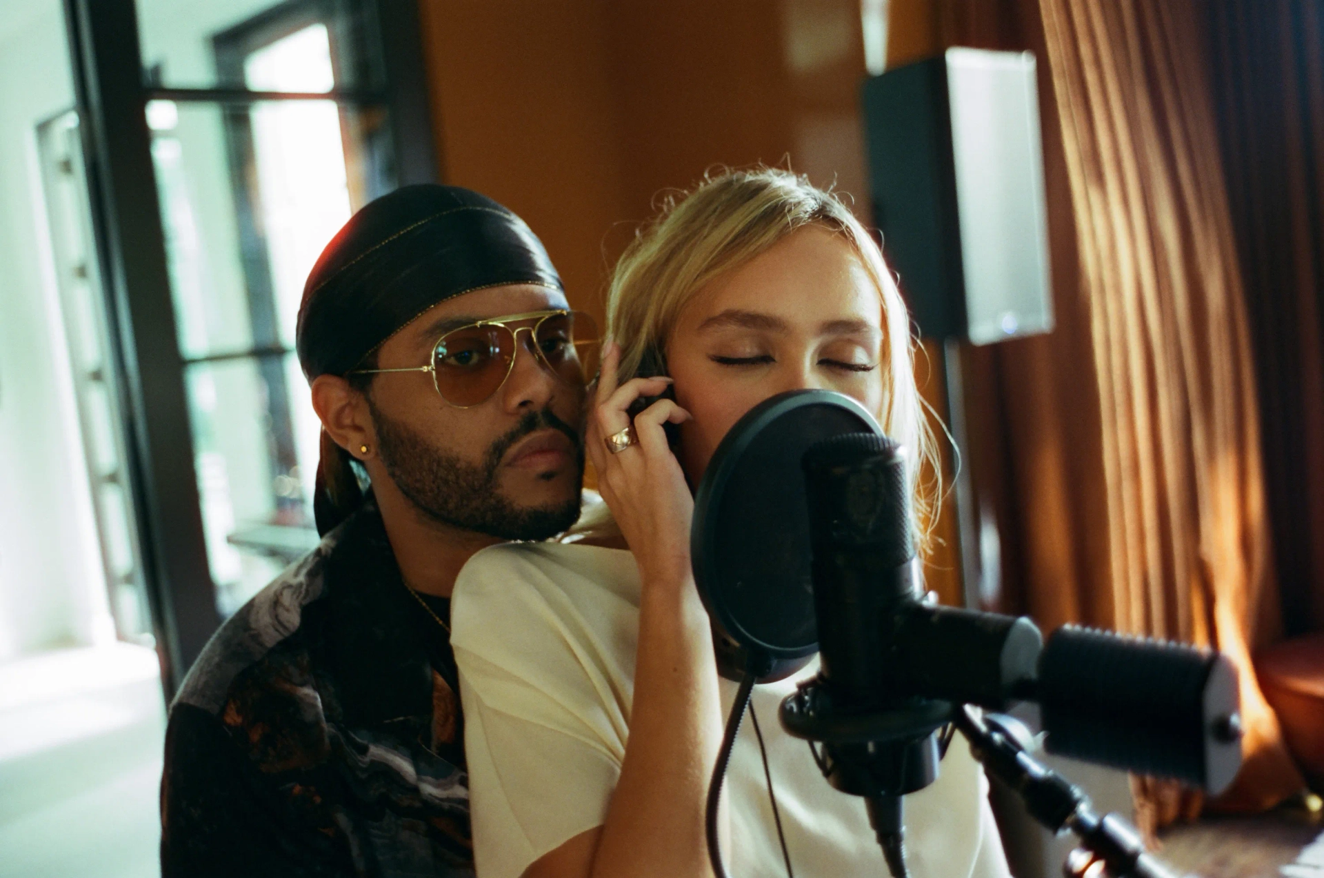 The Weeknd and Lily-Rose Depp in The Idol (2023)