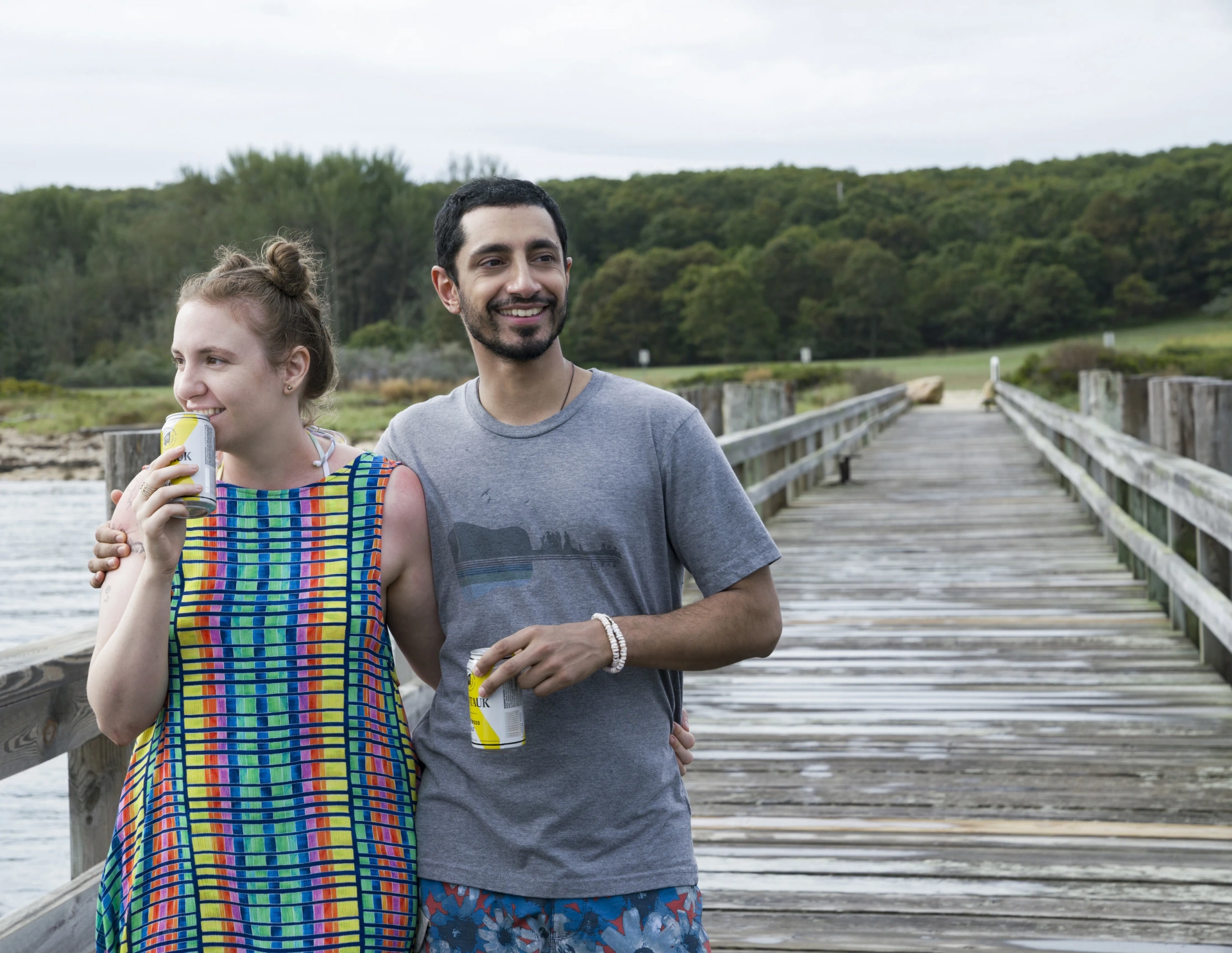 Riz Ahmed and Lena Dunham in Girls (2012)