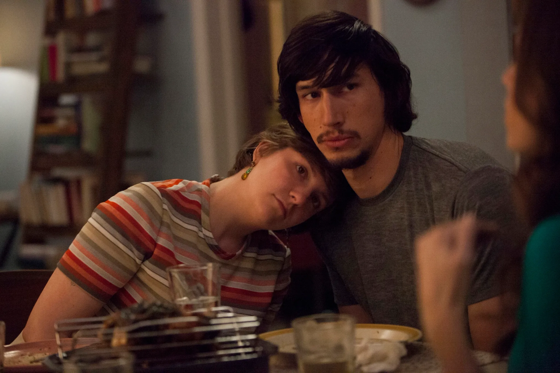 Lena Dunham and Adam Driver in Girls (2012)