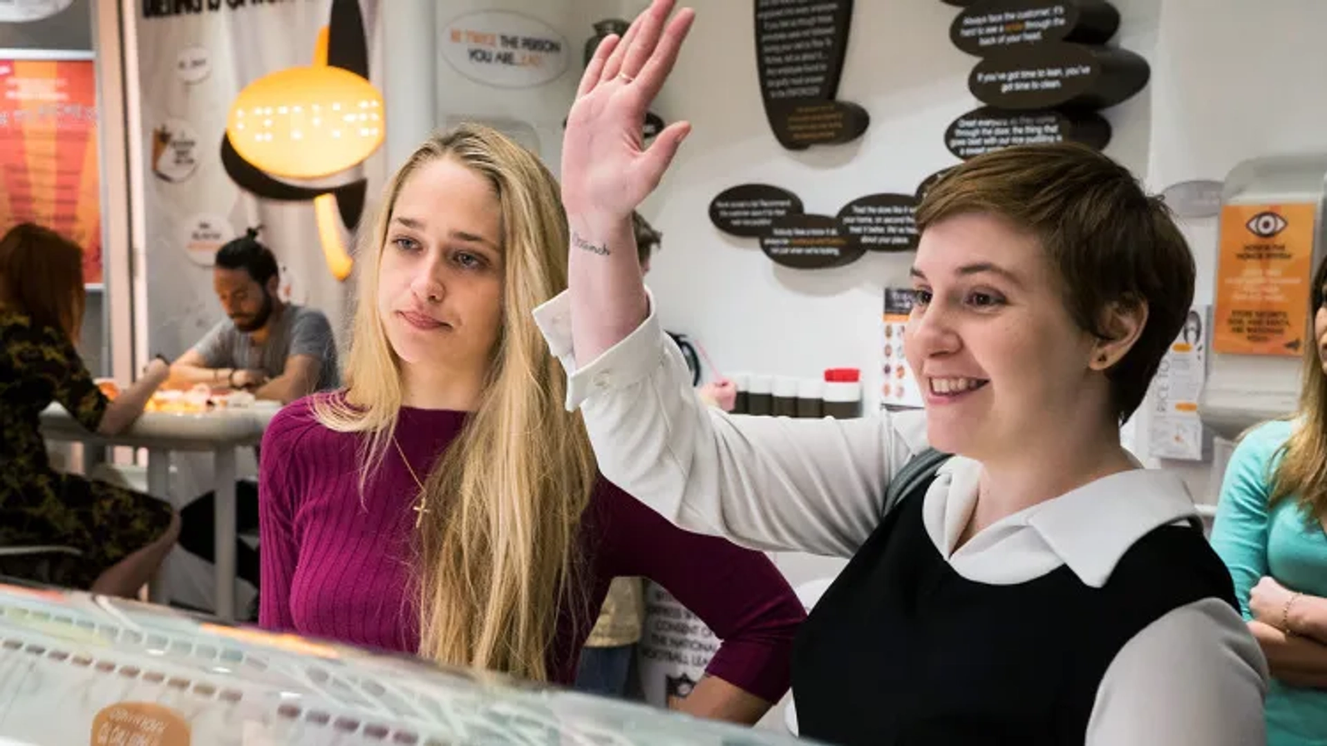 Lena Dunham and Jemima Kirke in Girls (2012)