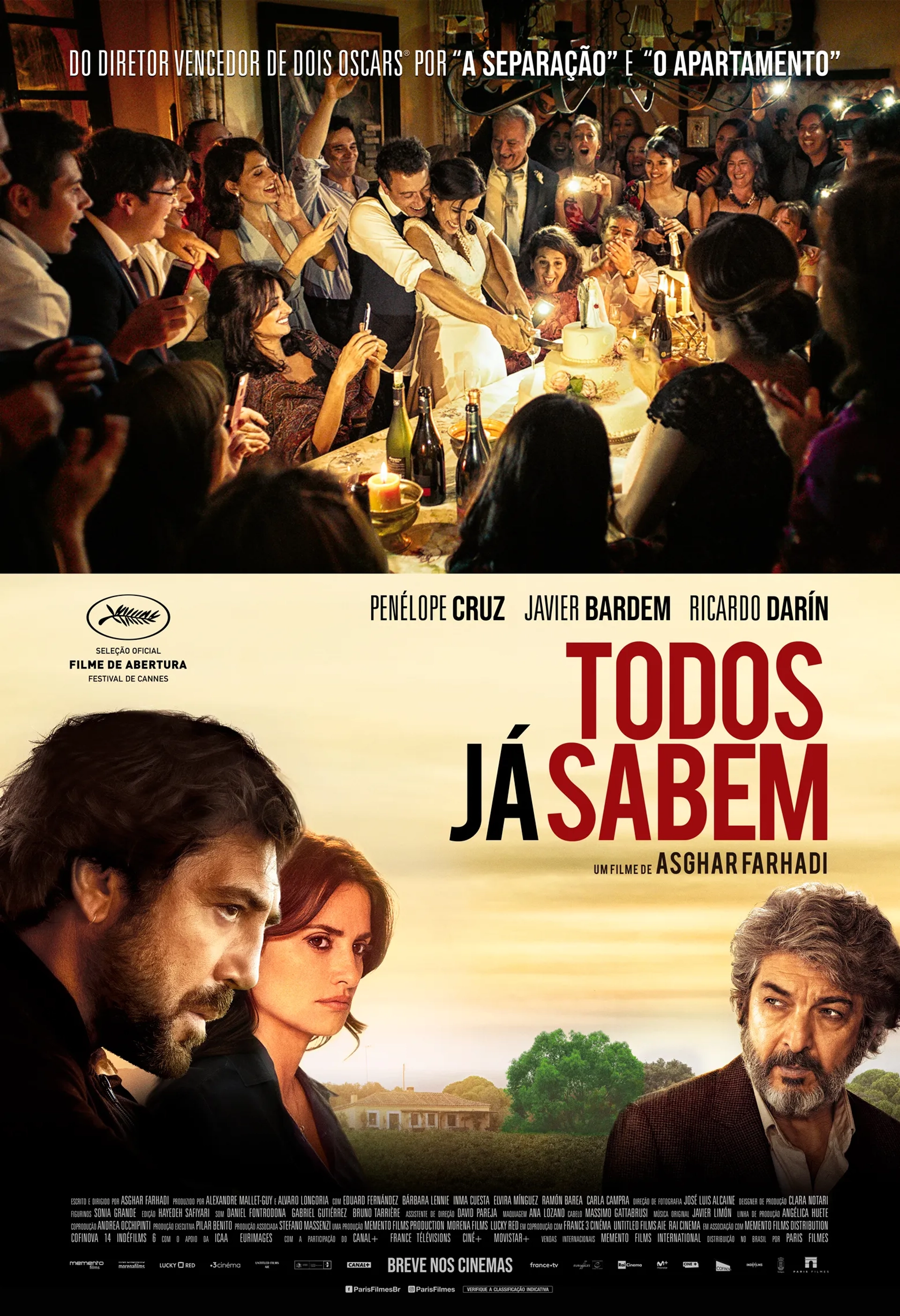 Javier Bardem, Penélope Cruz, and Ricardo Darín in Everybody Knows (2018)