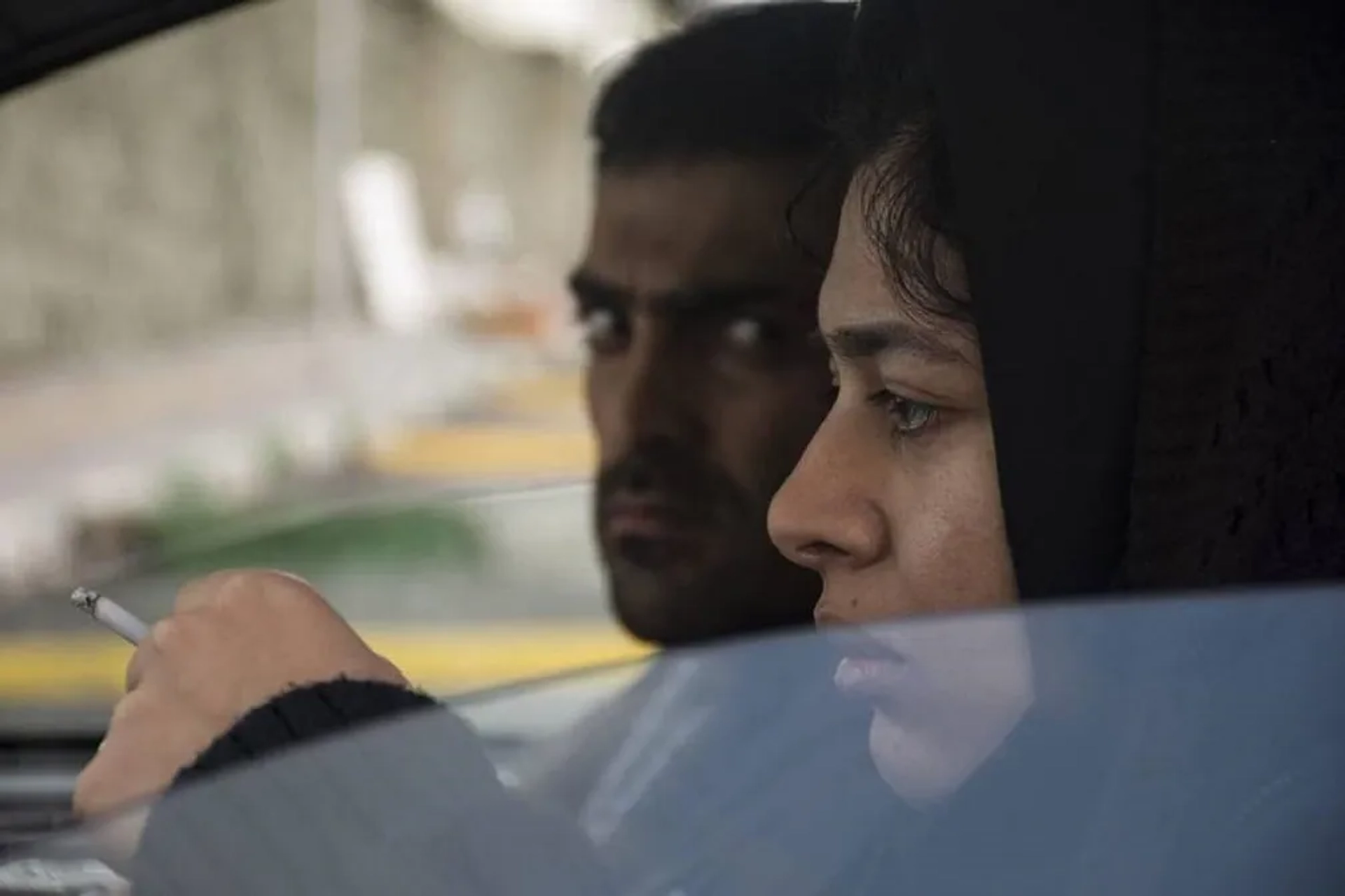 Zhila Shahi and Reza Akhlaghirad in A Man of Integrity (2017)