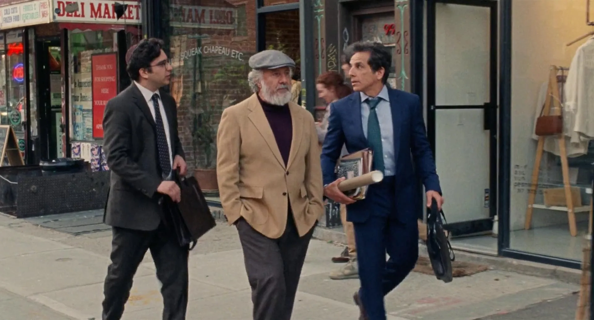 Dustin Hoffman, Ben Stiller, and Matthew Shear in The Meyerowitz Stories (2017)