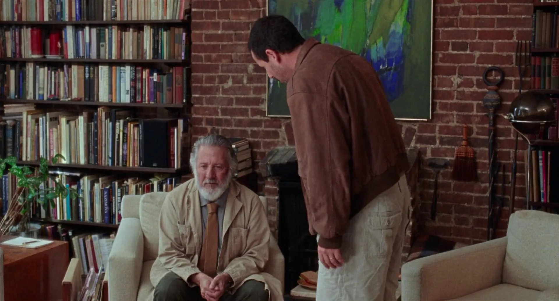 Dustin Hoffman and Adam Sandler in The Meyerowitz Stories (2017)