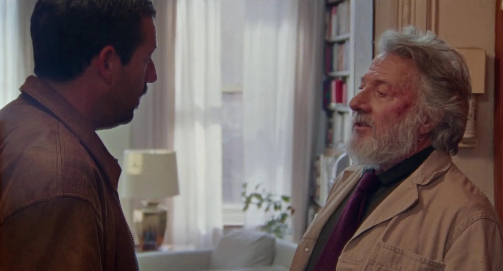 Dustin Hoffman and Adam Sandler in The Meyerowitz Stories (2017)