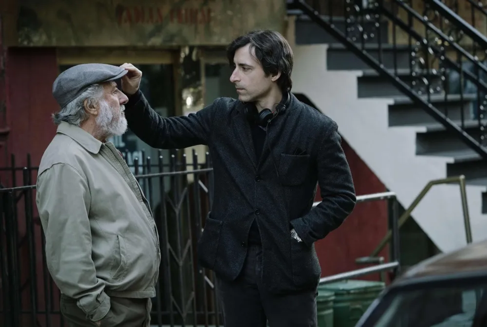 Dustin Hoffman and Noah Baumbach in The Meyerowitz Stories (2017)