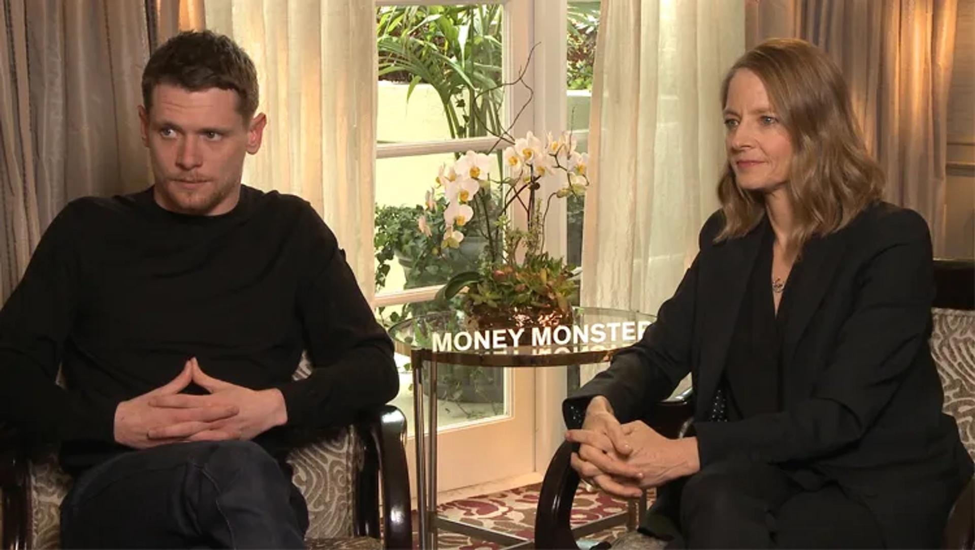 Jodie Foster and Jack O'Connell at an event for Money Monster (2016)