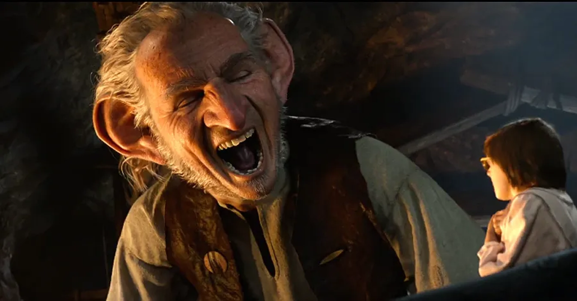 Mark Rylance and Ruby Barnhill in The BFG (2016)