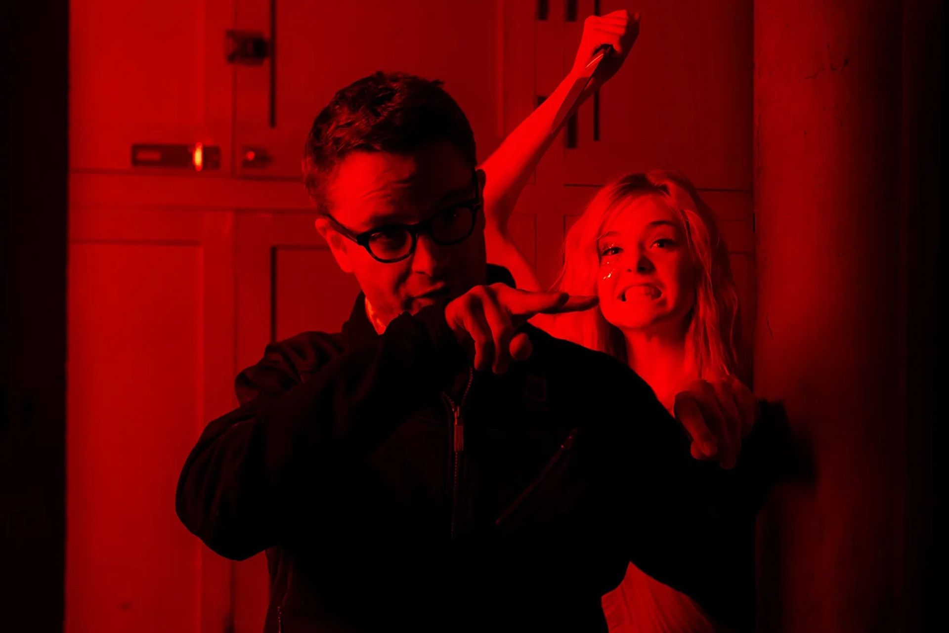 Nicolas Winding Refn and Elle Fanning in The Neon Demon (2016)