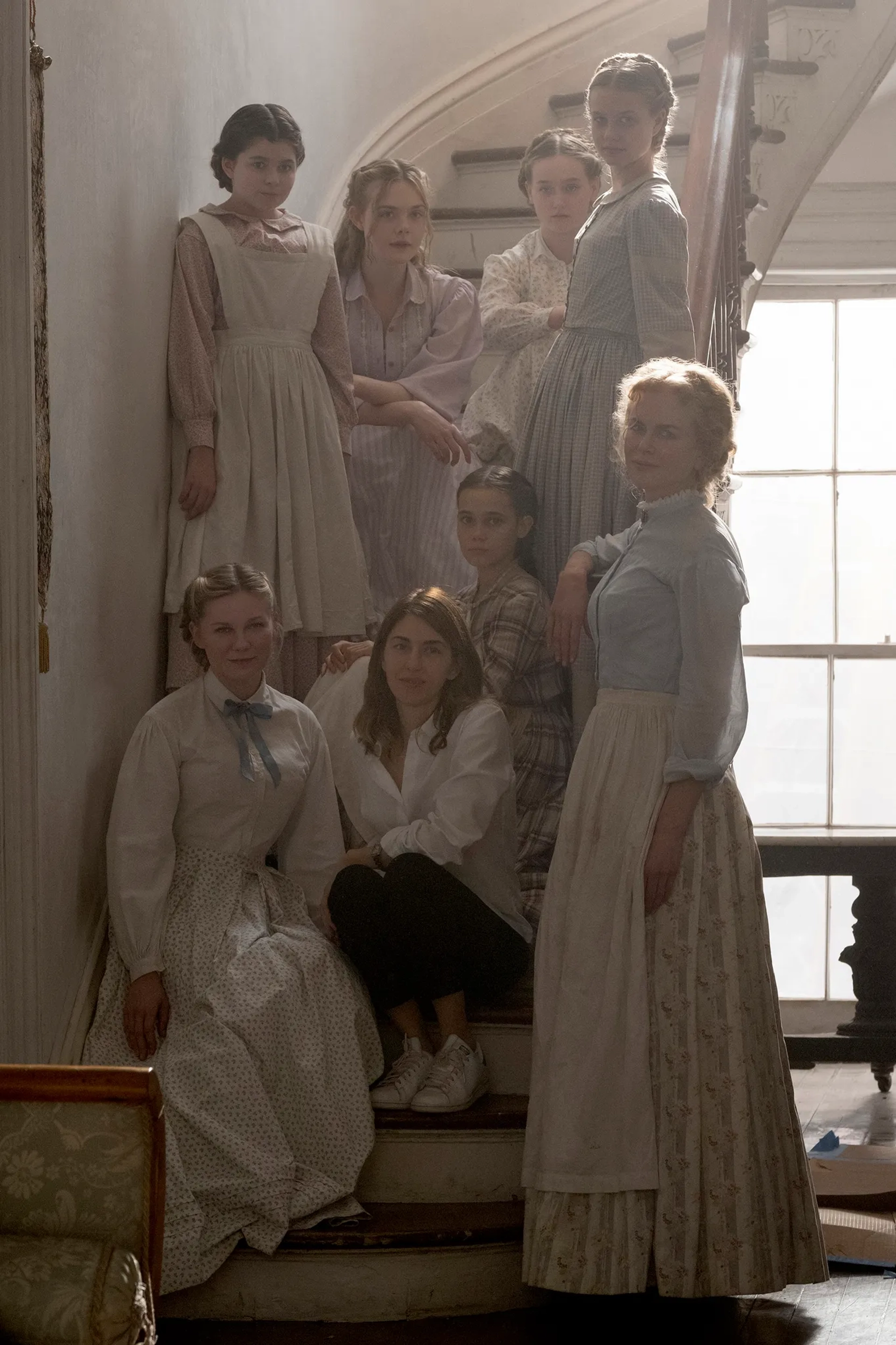 Nicole Kidman, Kirsten Dunst, Sofia Coppola, Elle Fanning, Angourie Rice, Oona Laurence, Addison Riecke, and Emma Howard in The Beguiled (2017)