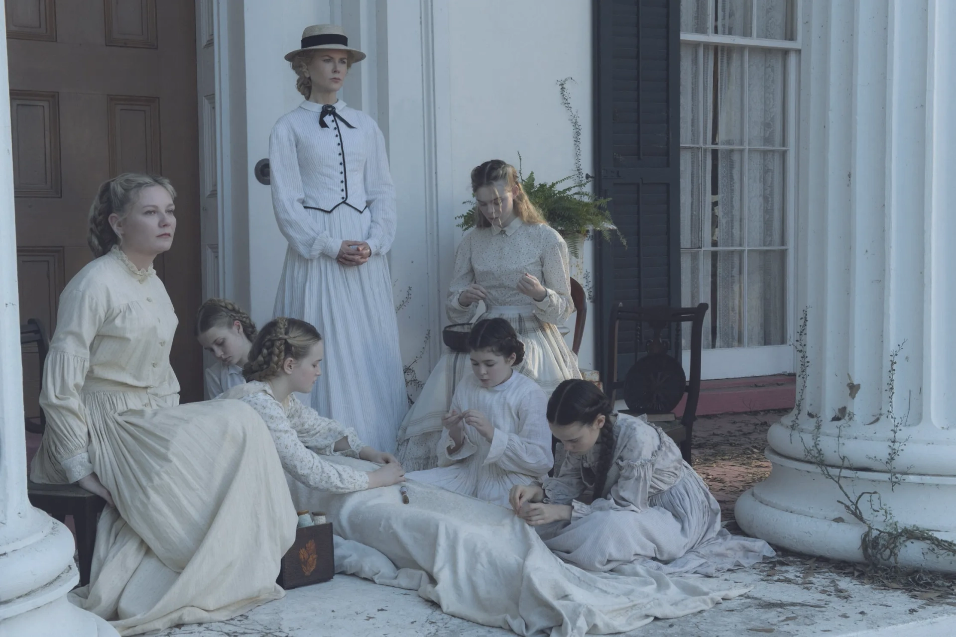 Nicole Kidman, Kirsten Dunst, Elle Fanning, Angourie Rice, Oona Laurence, Addison Riecke, and Emma Howard in The Beguiled (2017)