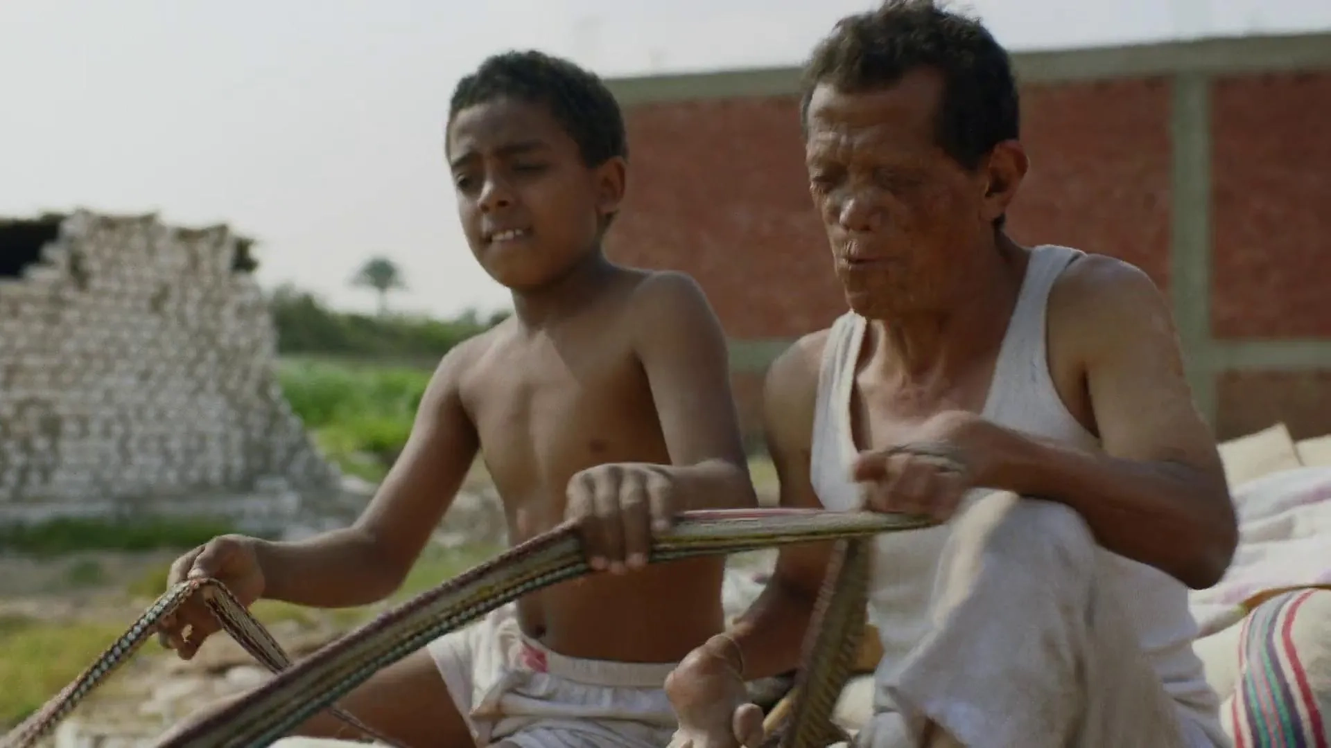 Rady Gamal and Ahmed Abdelhafiz in Yomeddine (2018)