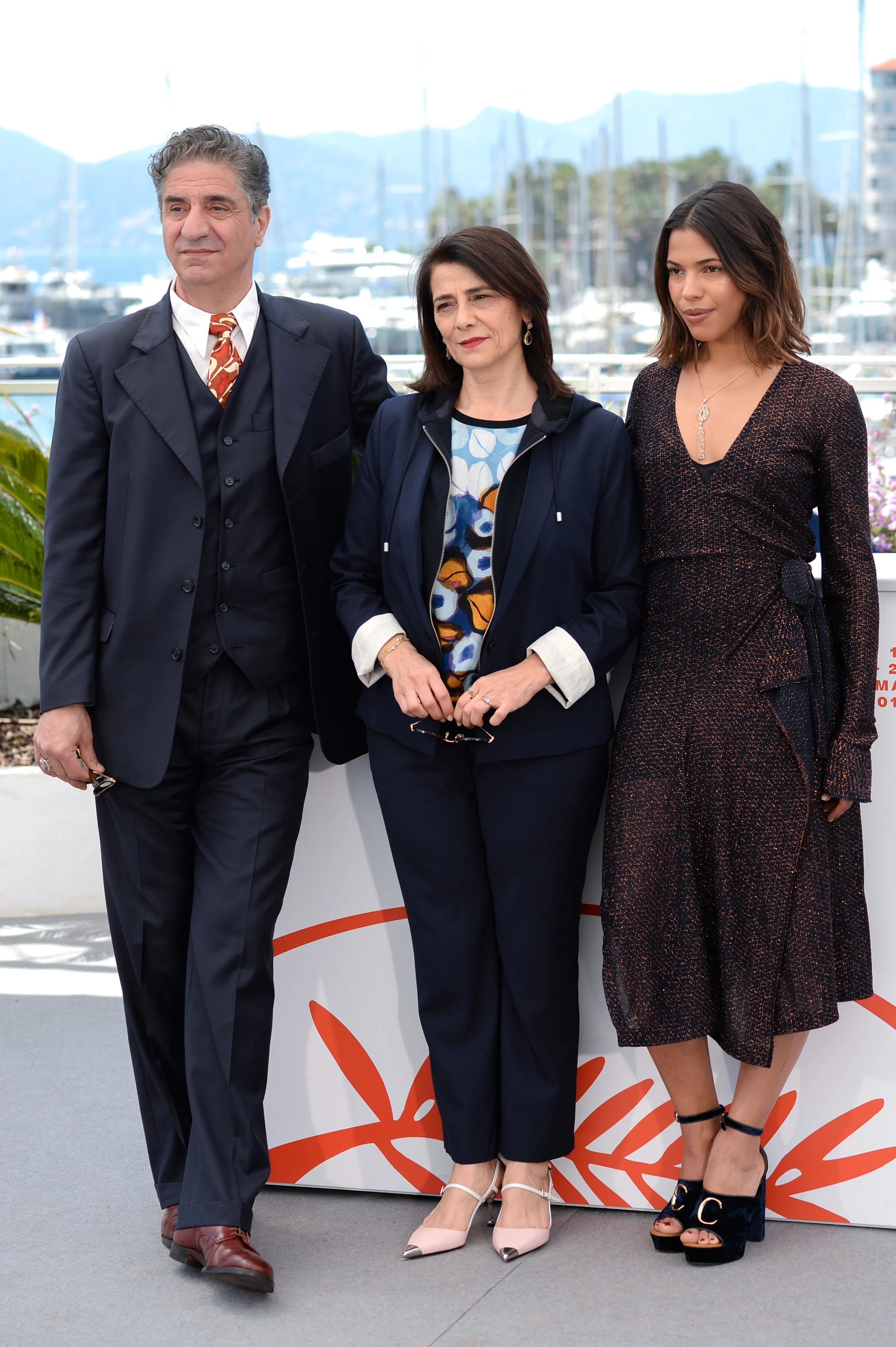 Hiam Abbass, Simon Abkarian, and Zita Hanrot at an event for The Swallows of Kabul (2019)