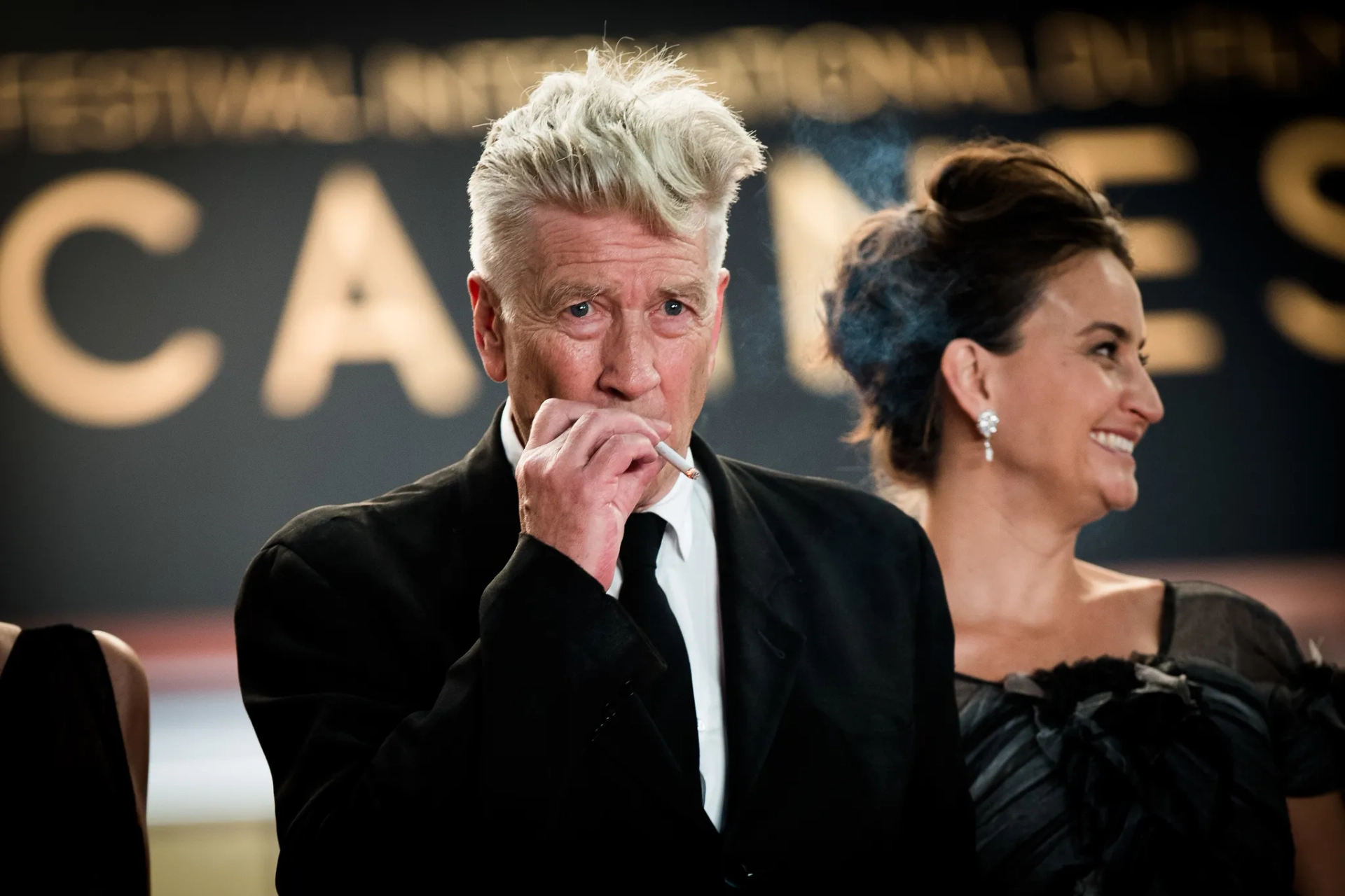 David Lynch and Emily Stofle at an event for Twin Peaks (2017)