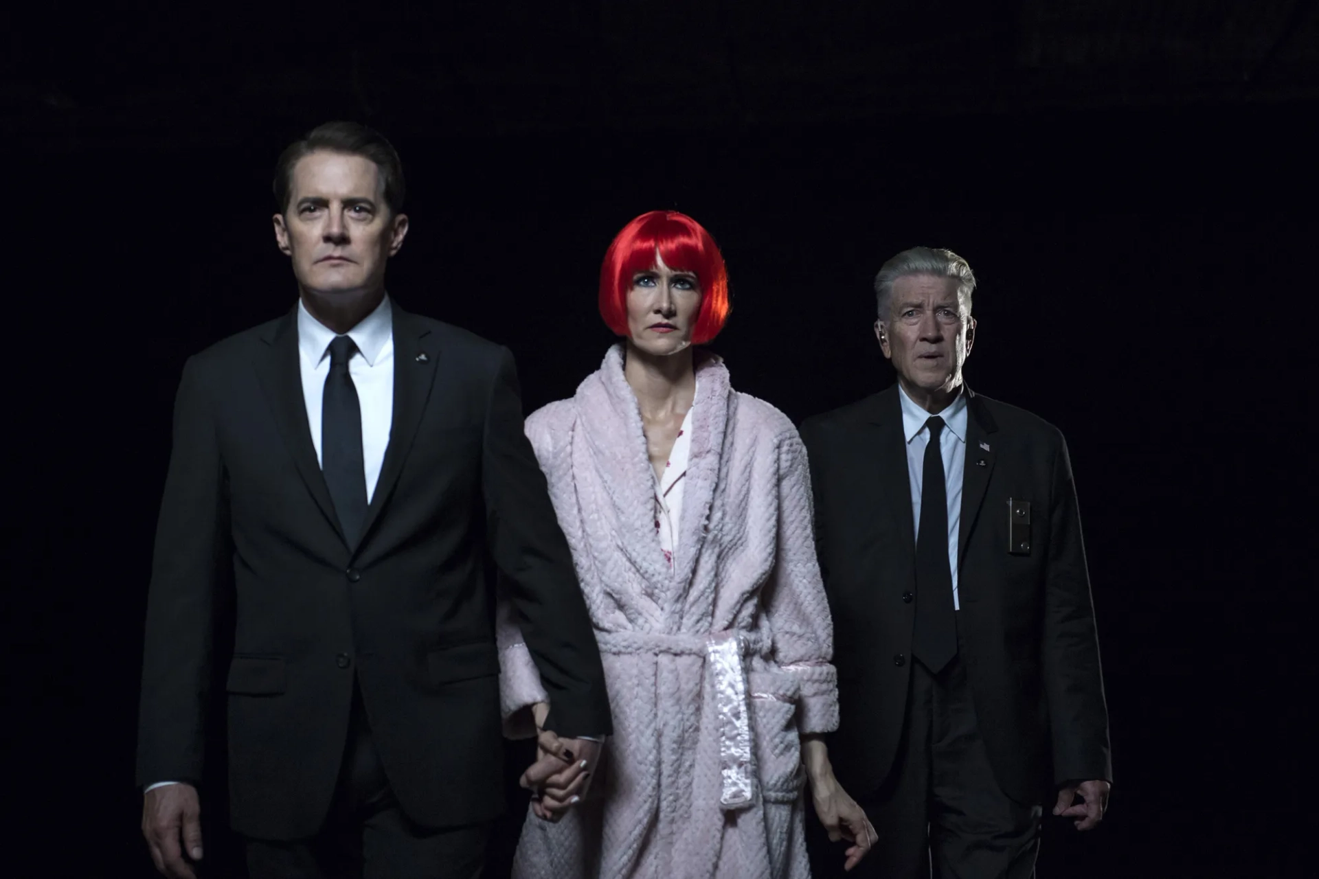 David Lynch, Laura Dern, and Kyle MacLachlan in Twin Peaks (2017)