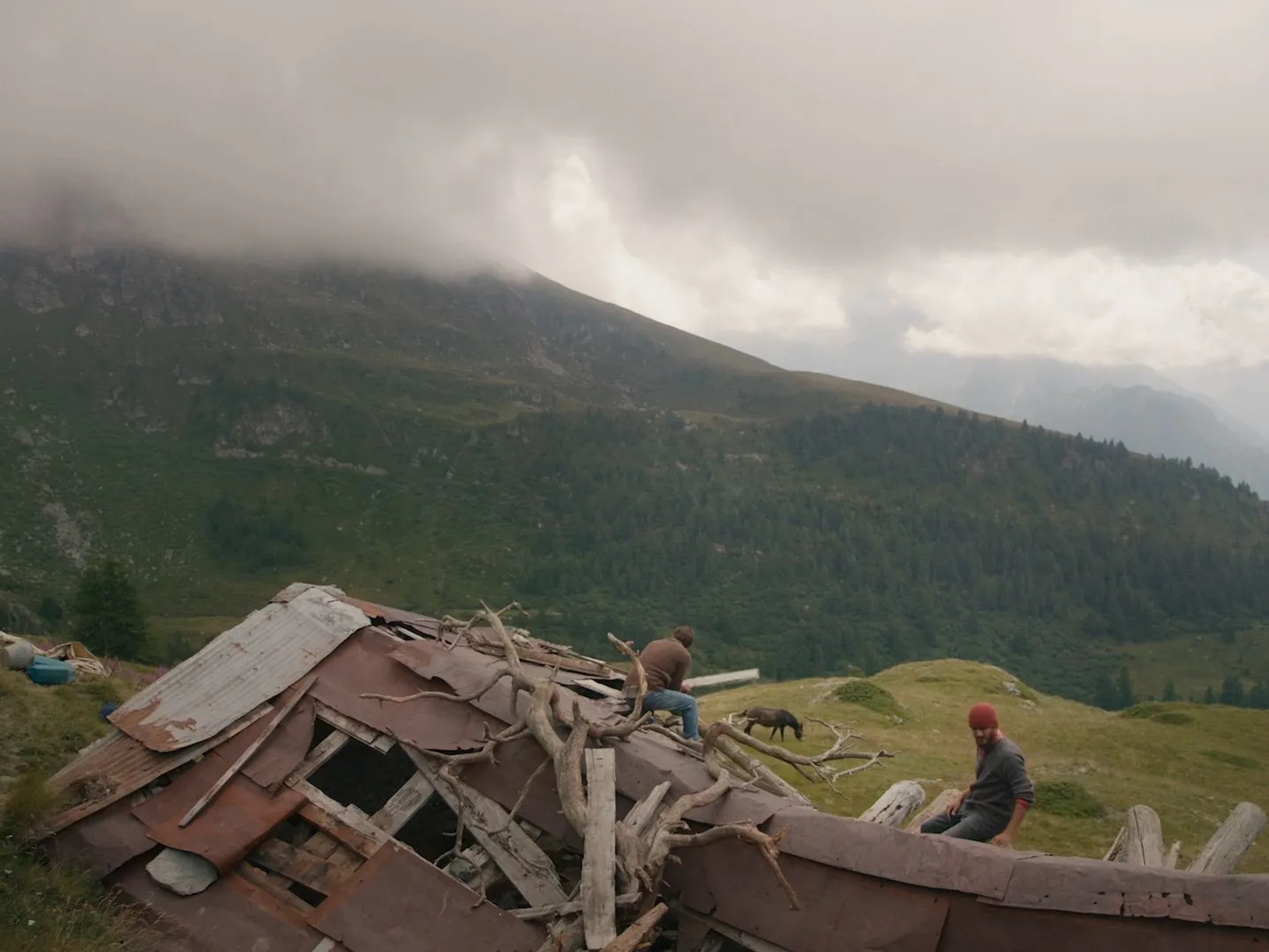 Luca Marinelli and Alessandro Borghi in The Eight Mountains (2022)