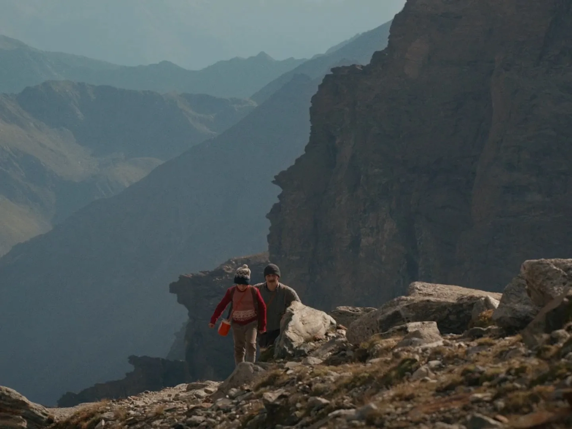 Filippo Timi and Lupo Barbiero in The Eight Mountains (2022)