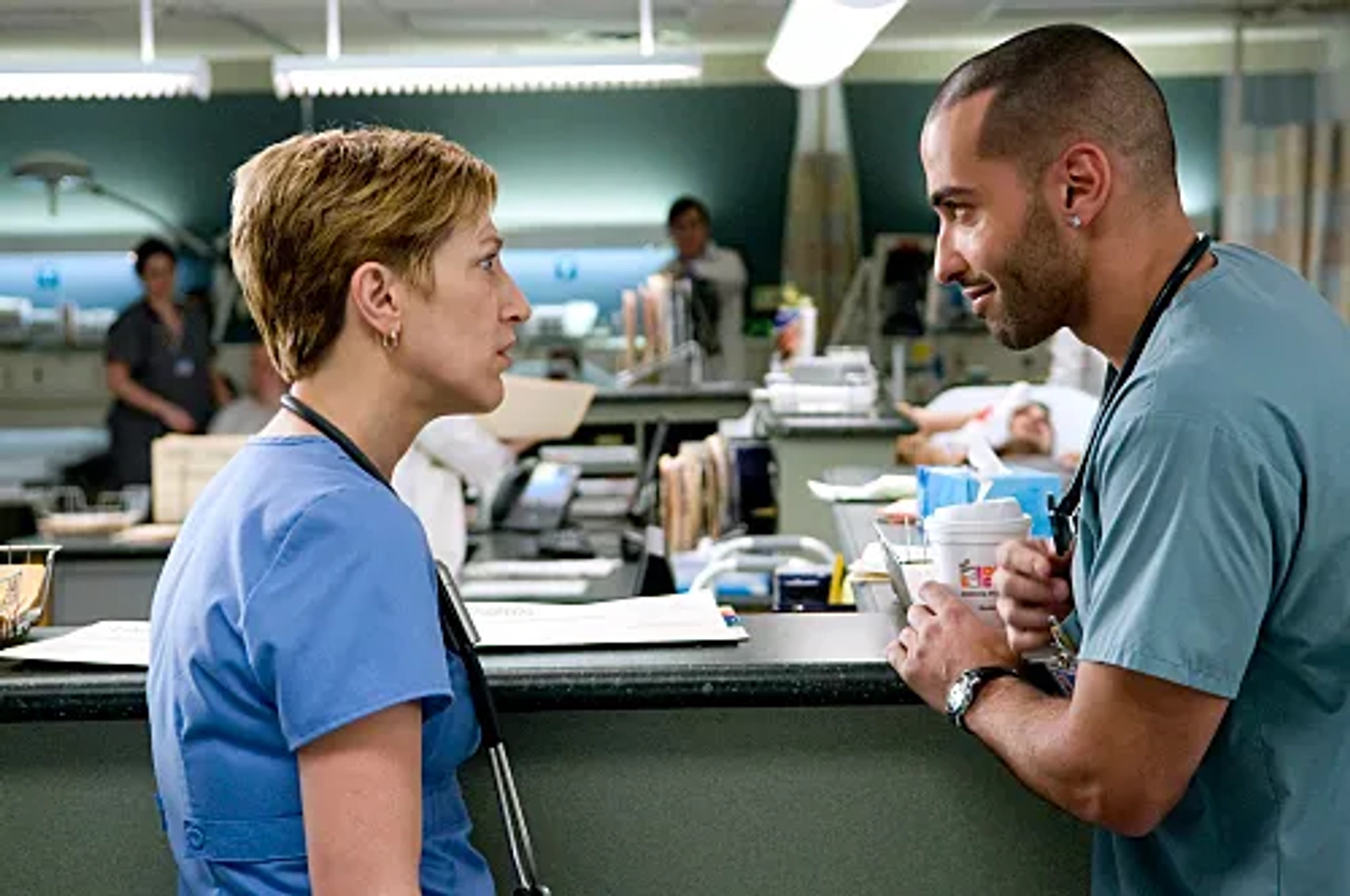 Edie Falco and Haaz Sleiman in Nurse Jackie (2009)