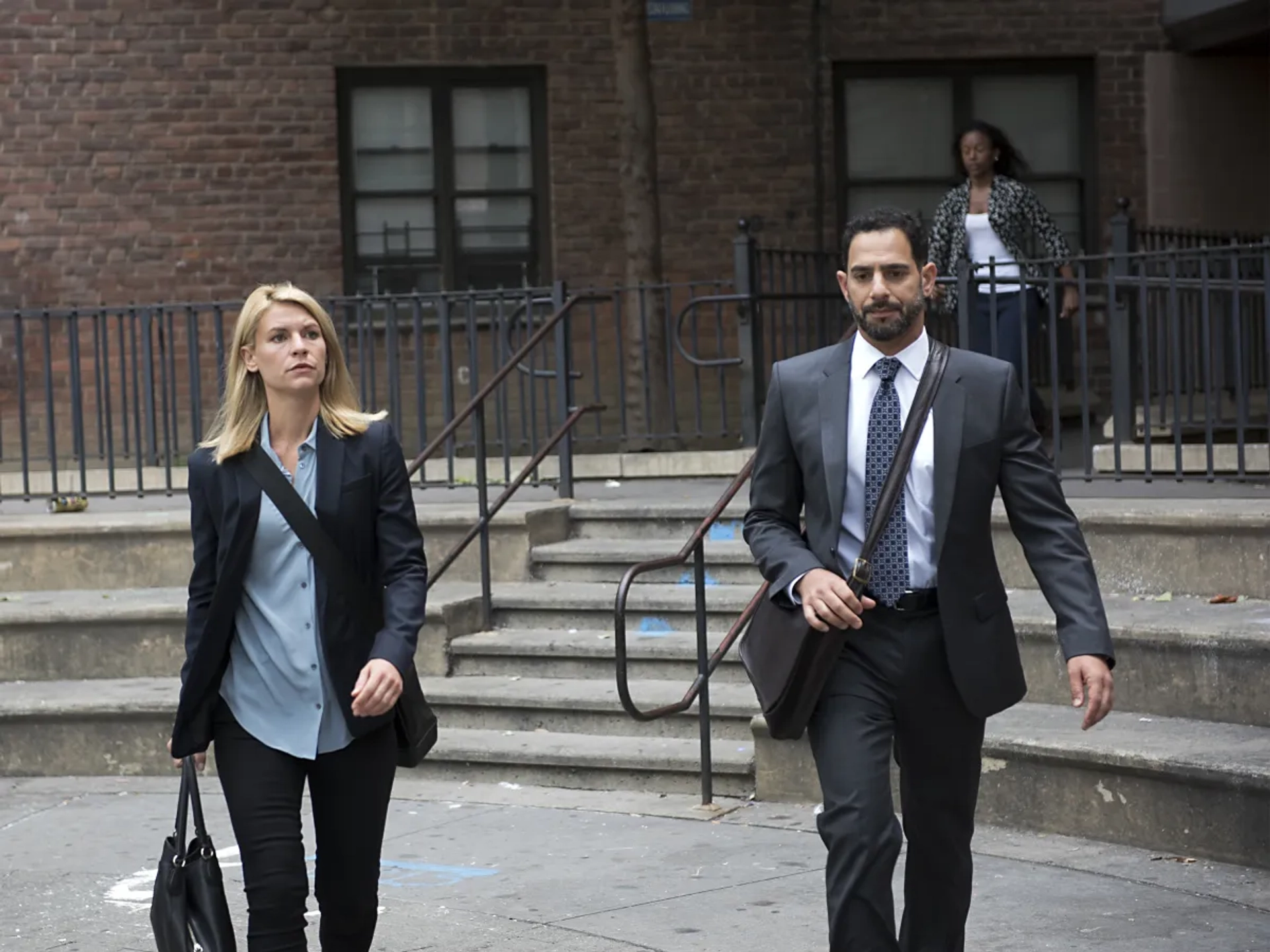 Claire Danes, Patrick Sabongui, and Ashlei Sharpe Chestnut in Homeland (2011)