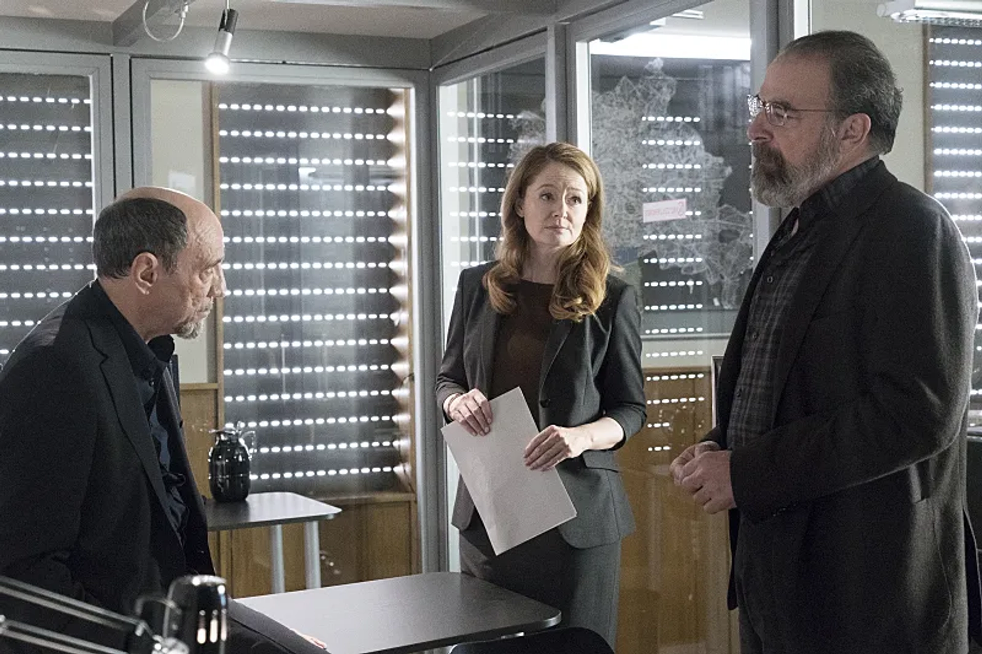 F. Murray Abraham, Miranda Otto, and Mandy Patinkin in Homeland (2011)