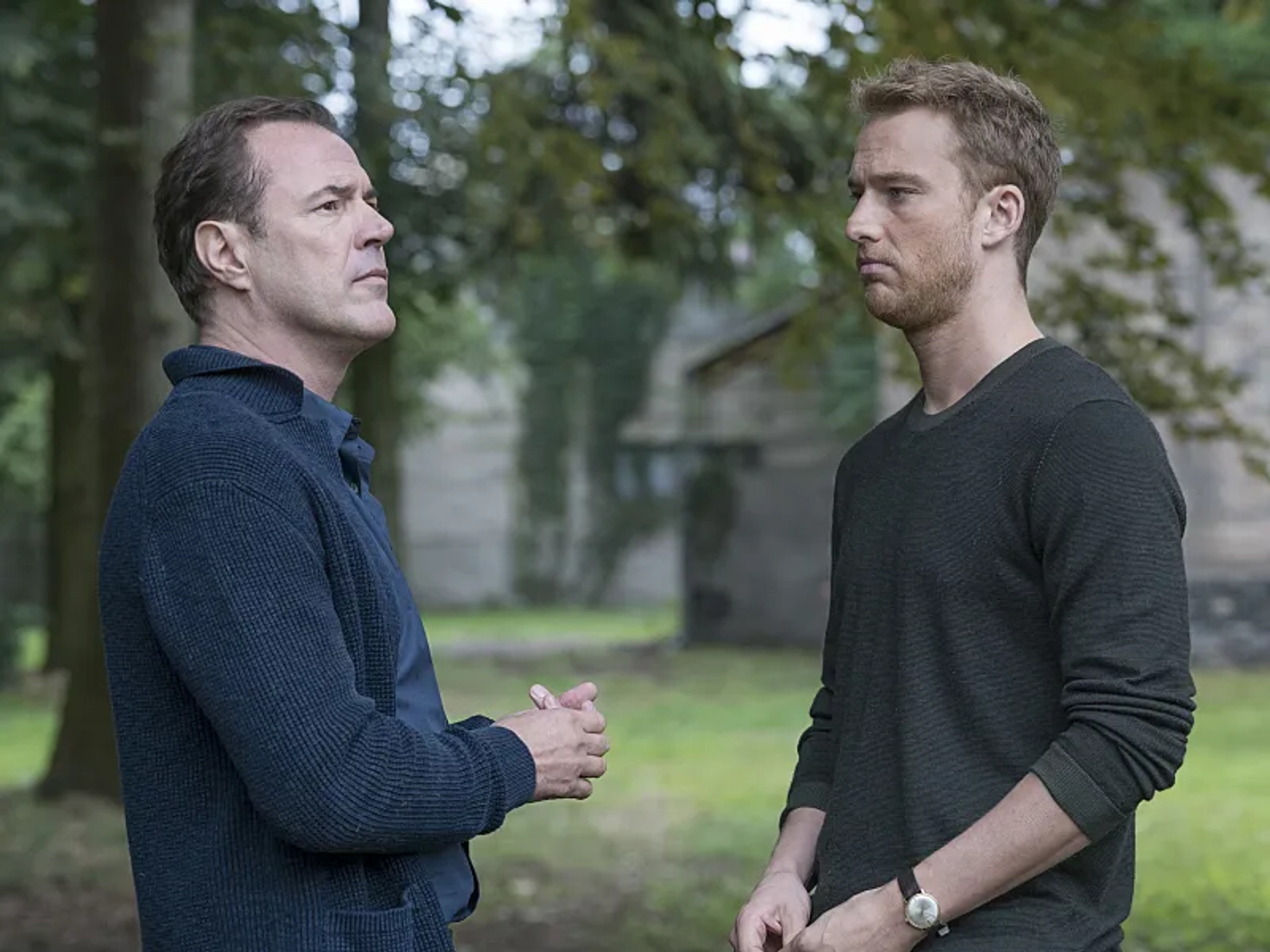 Sebastian Koch and Alexander Fehling in Homeland (2011)