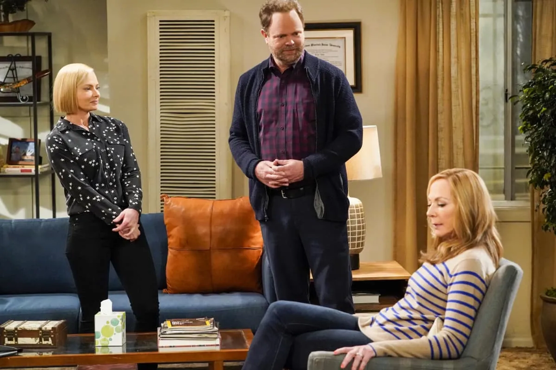 Allison Janney, Jaime Pressly, and Rainn Wilson in Mom: Bloody Stumps and a Chemical Smell (2021)