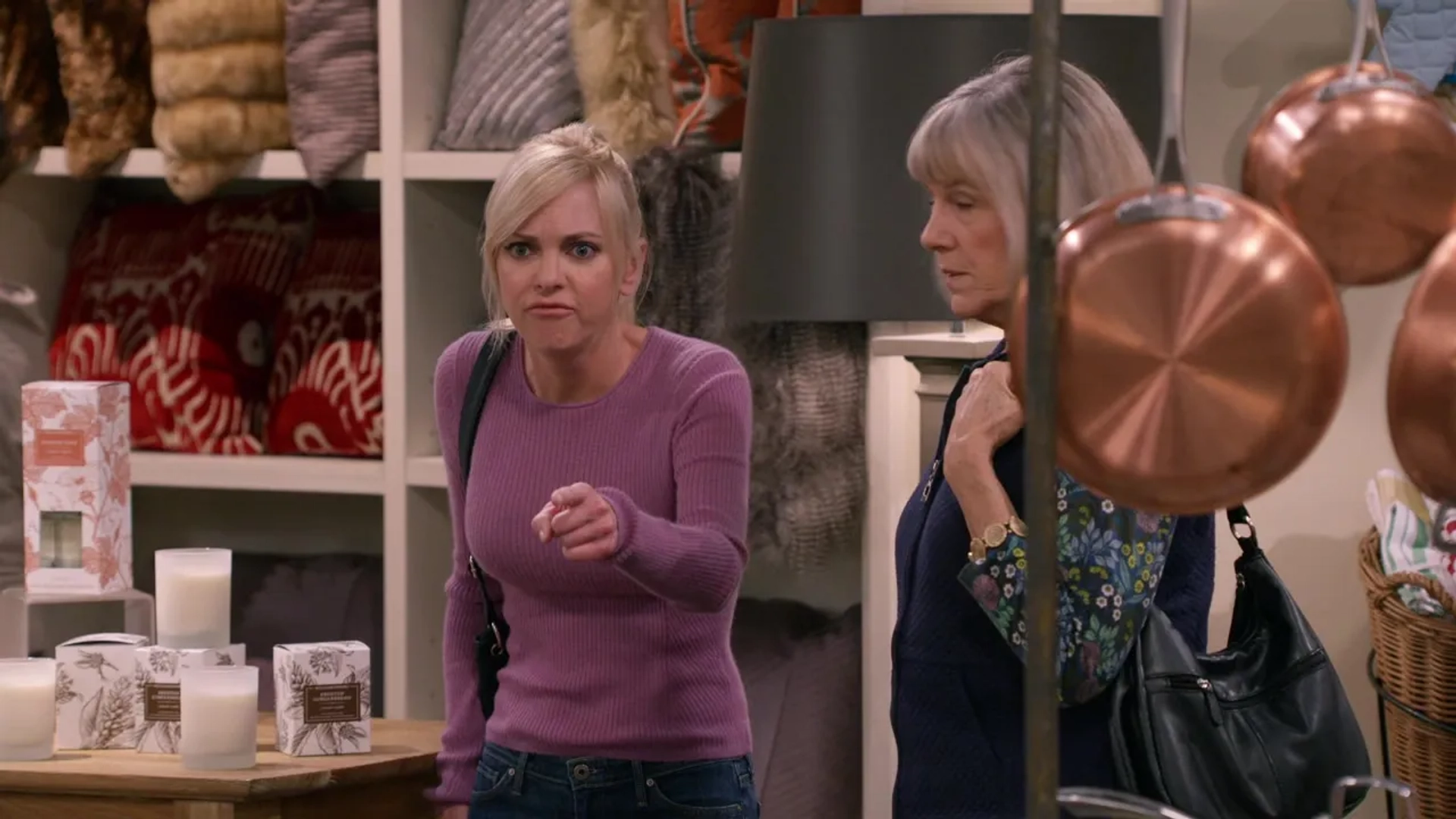 Anna Faris and Mimi Kennedy in Mom: Pork Butt and a Mall Walker (2019)