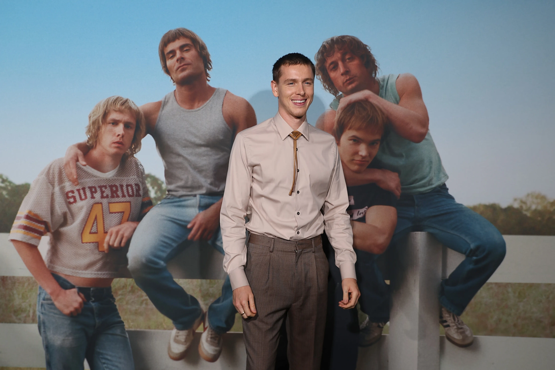 Harris Dickinson at an event for The Iron Claw (2023)