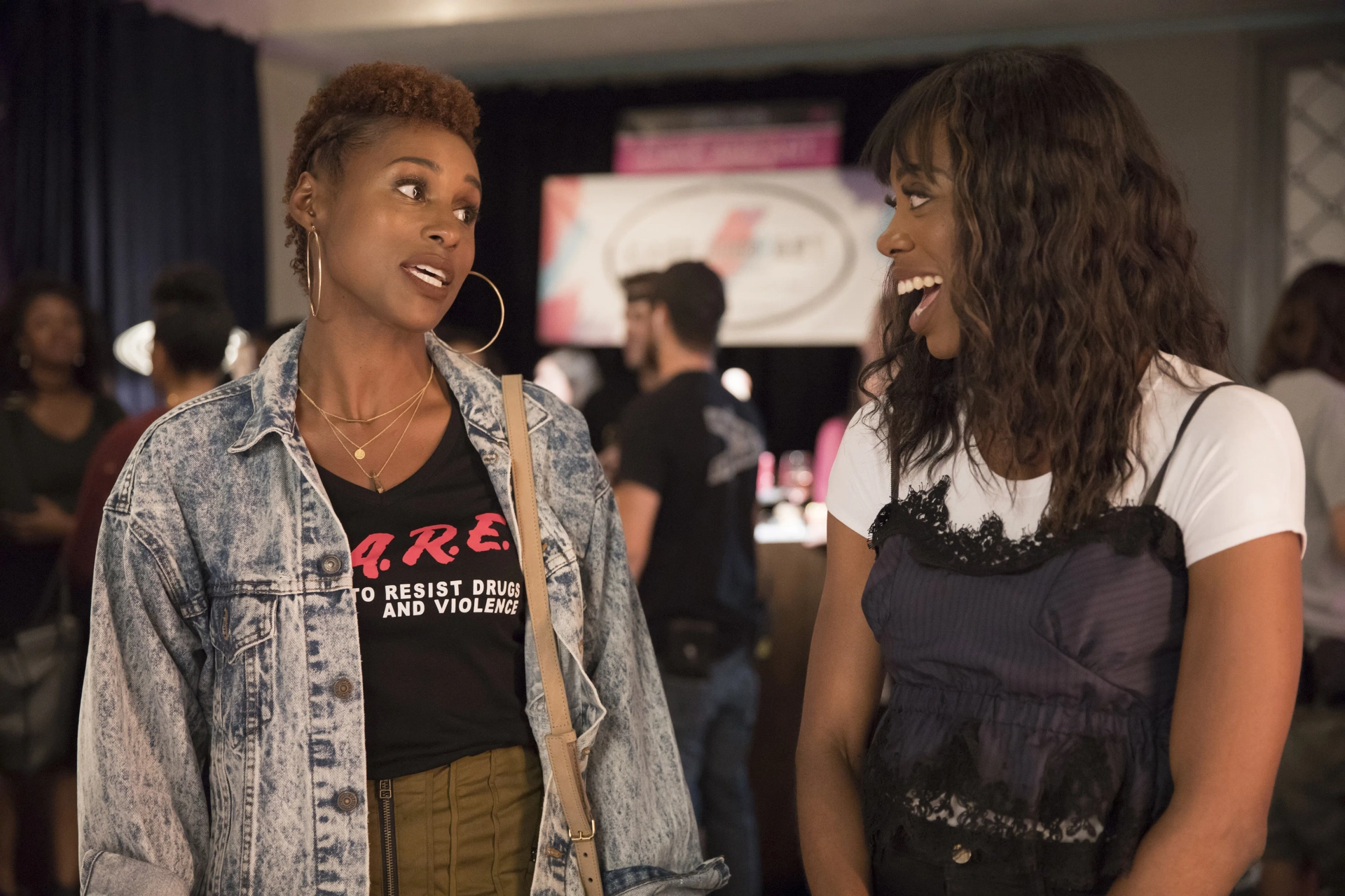 Yvonne Orji and Issa Rae in Insecure (2016)