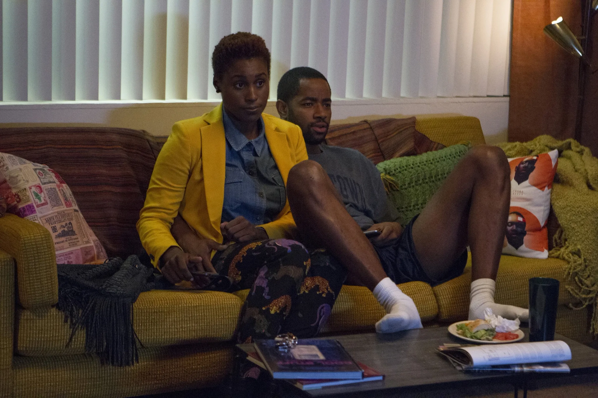 Jay Ellis and Issa Rae in Insecure (2016)