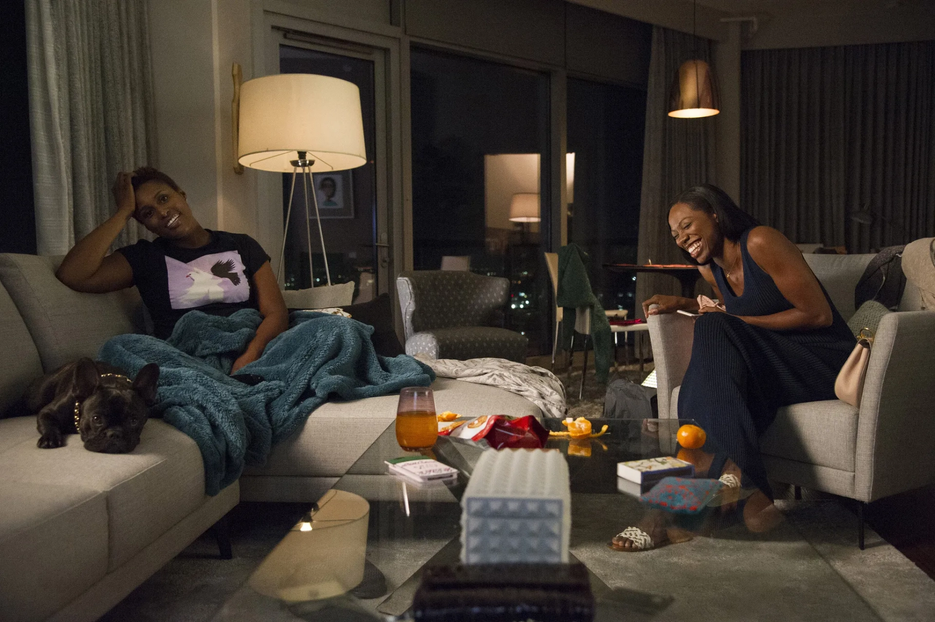 Yvonne Orji and Issa Rae in Insecure (2016)