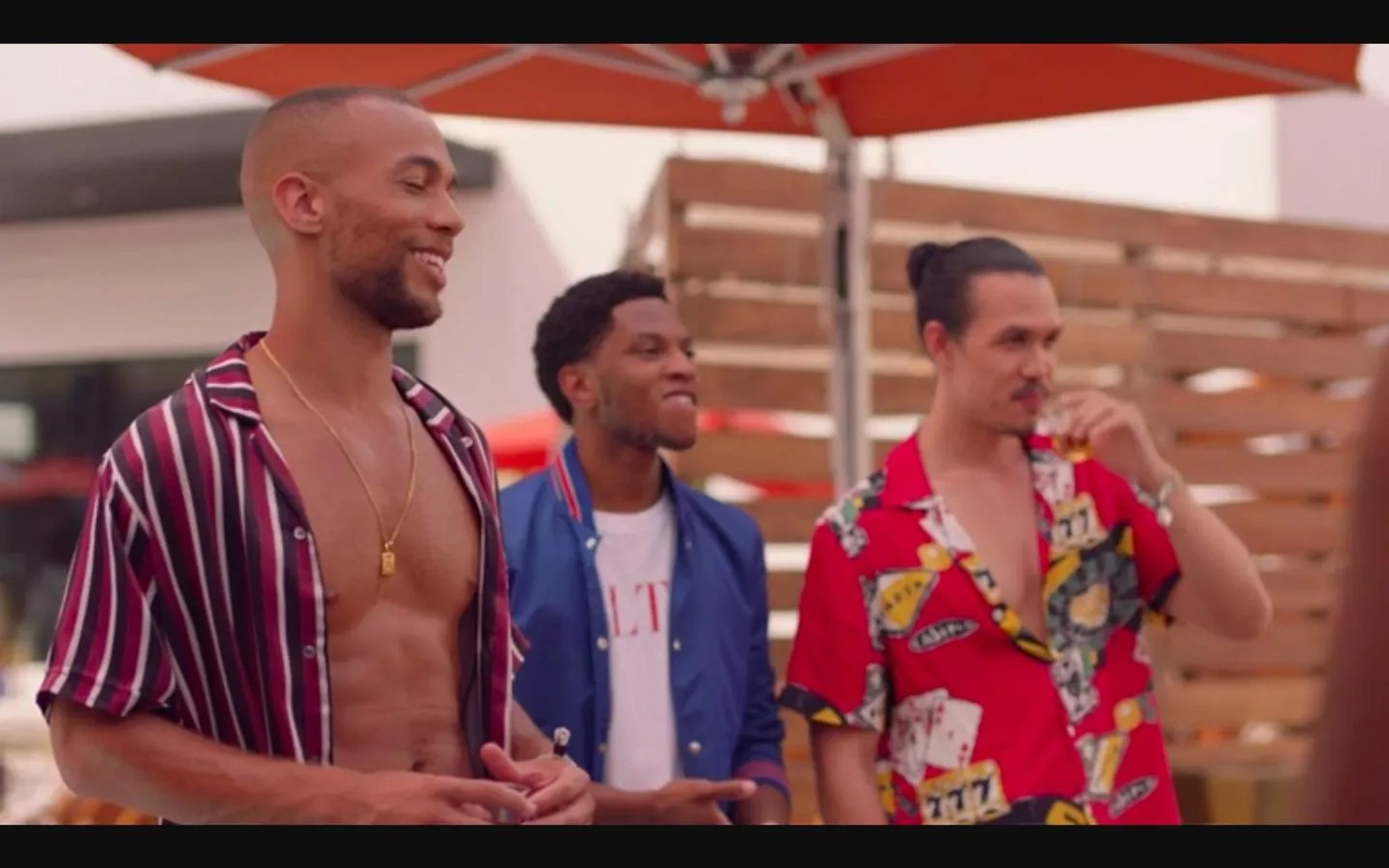 Kendrick Sampson, Gallant, and Alexander Hodge in Insecure (2016)