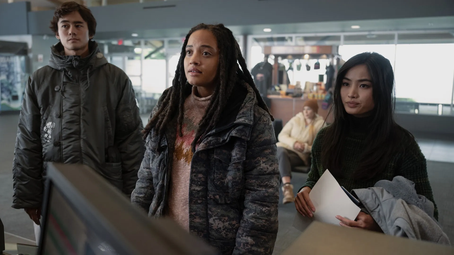 Ren Watabe, Anna Sawai, and Kiersey Clemons in Monarch: Legacy of Monsters (2023)