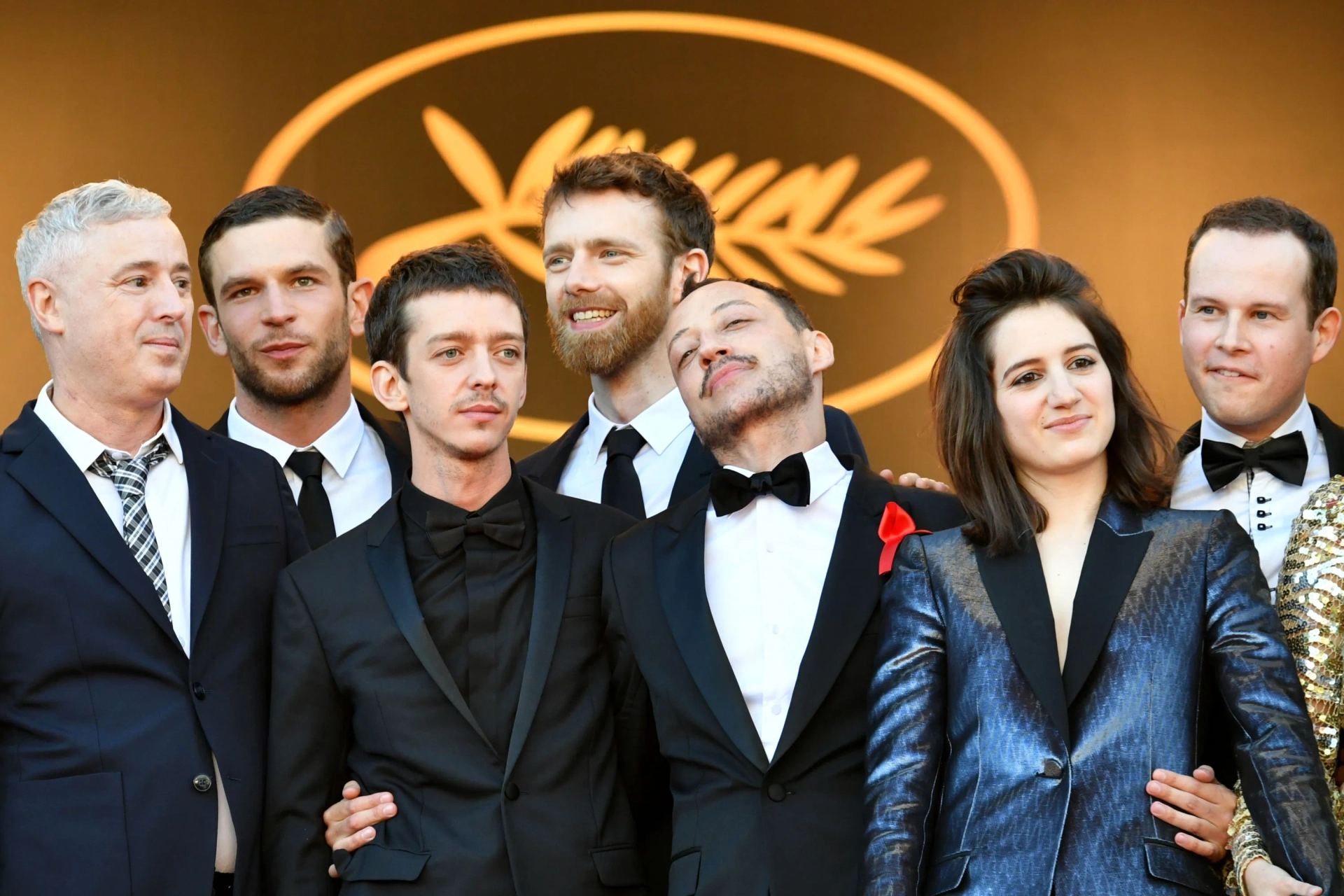 Robin Campillo, Nahuel Pérez Biscayart, Arnaud Valois, and Aloïse Sauvage at an event for 120 BPM (2017)