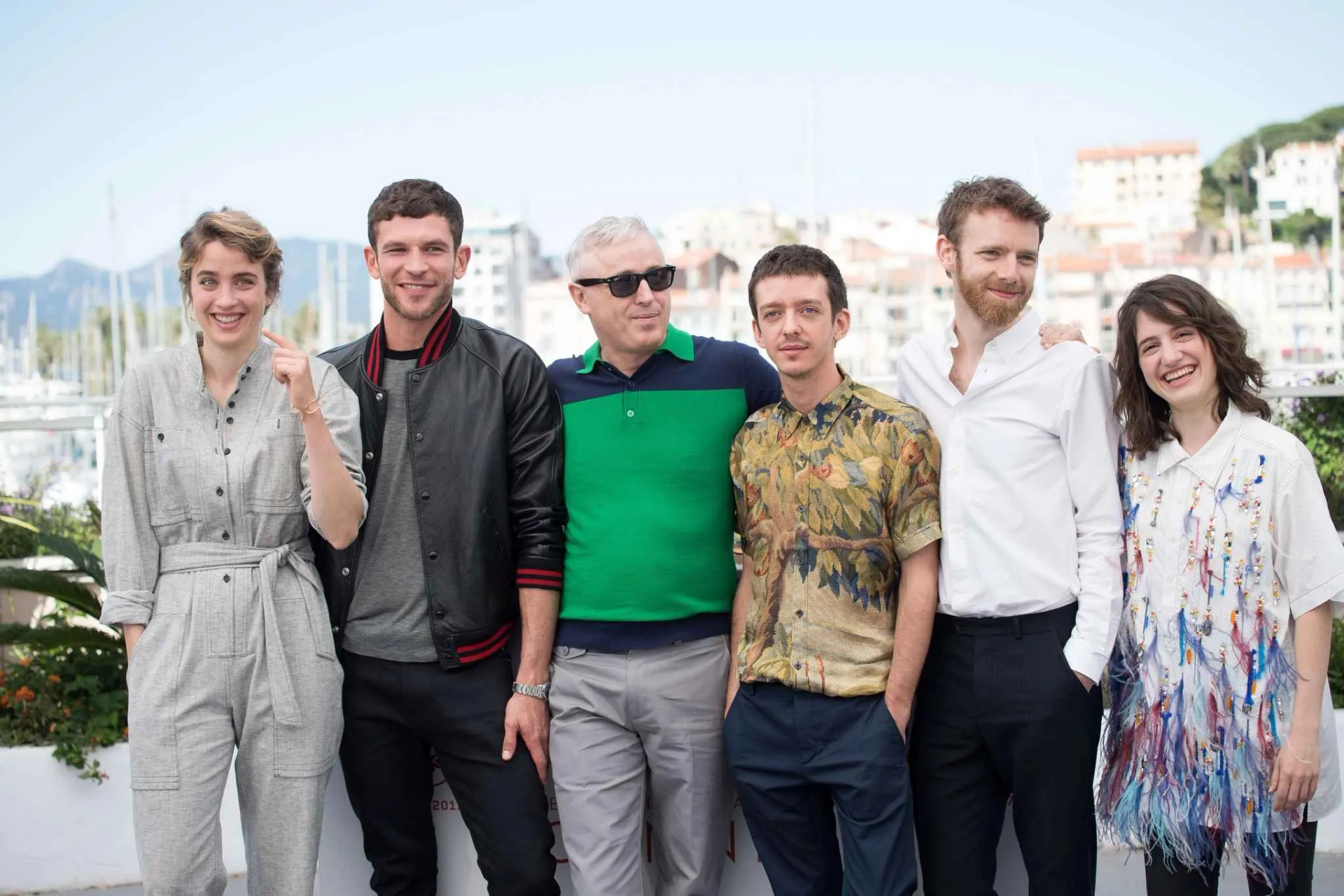 Robin Campillo, Adèle Haenel, Nahuel Pérez Biscayart, Arnaud Valois, Antoine Reinartz, and Aloïse Sauvage at an event for 120 BPM (2017)