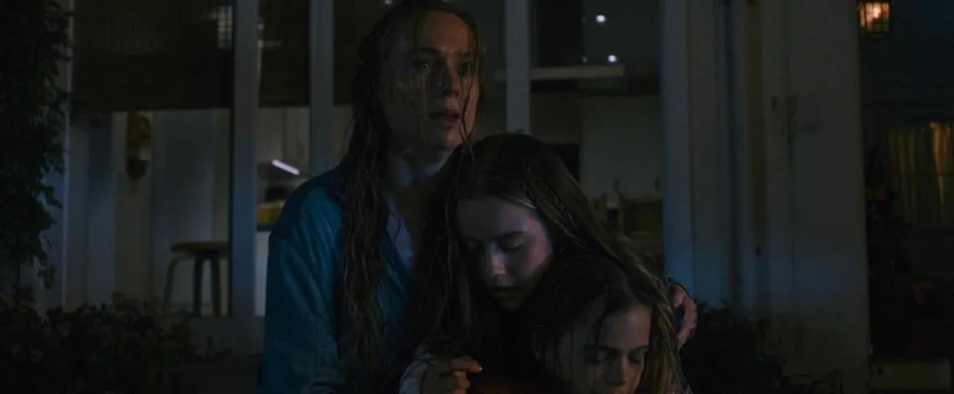 Kerry Condon, Amélie Hoeferle, and Gavin Warren in Night Swim (2024)